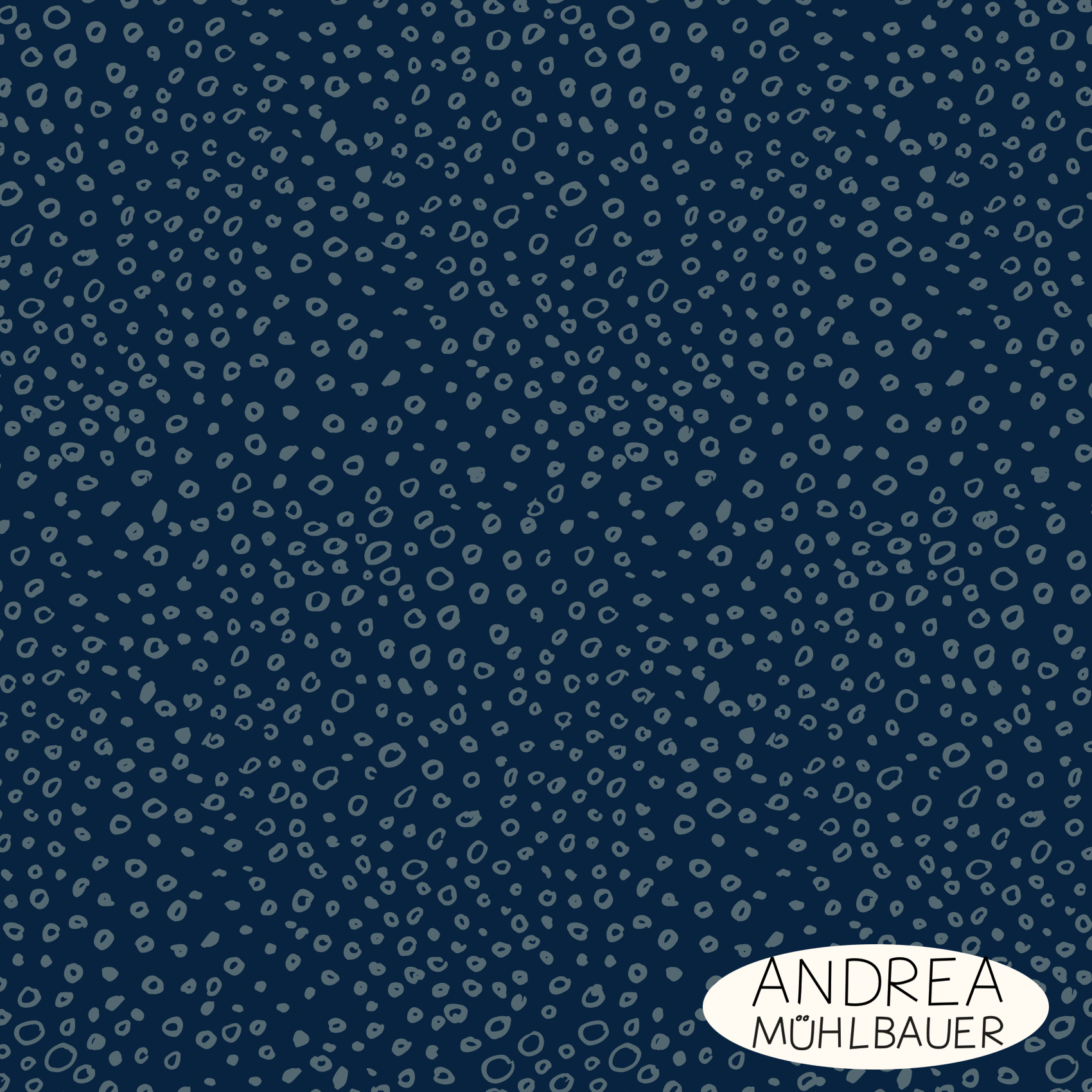 Bio Stoff - Animalprint Blau von Andrea Muehlbauer in blau