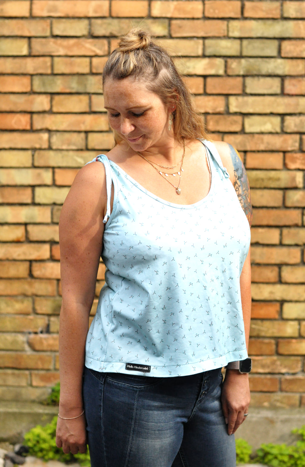 Organic fabric  -  Zweige mint