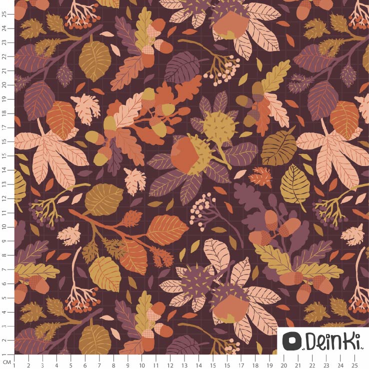 Bio Stoff - Fall In Love With Fall Violett von Deinki in lila