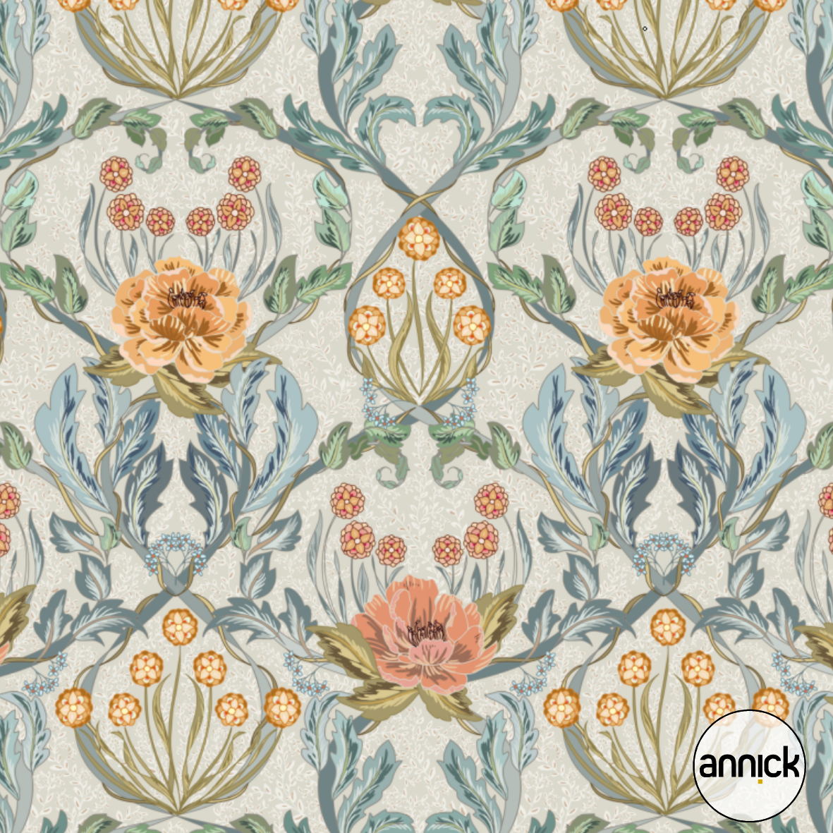 Bio Stoff - Floral Heritage Morris Antique von Annick in rosa