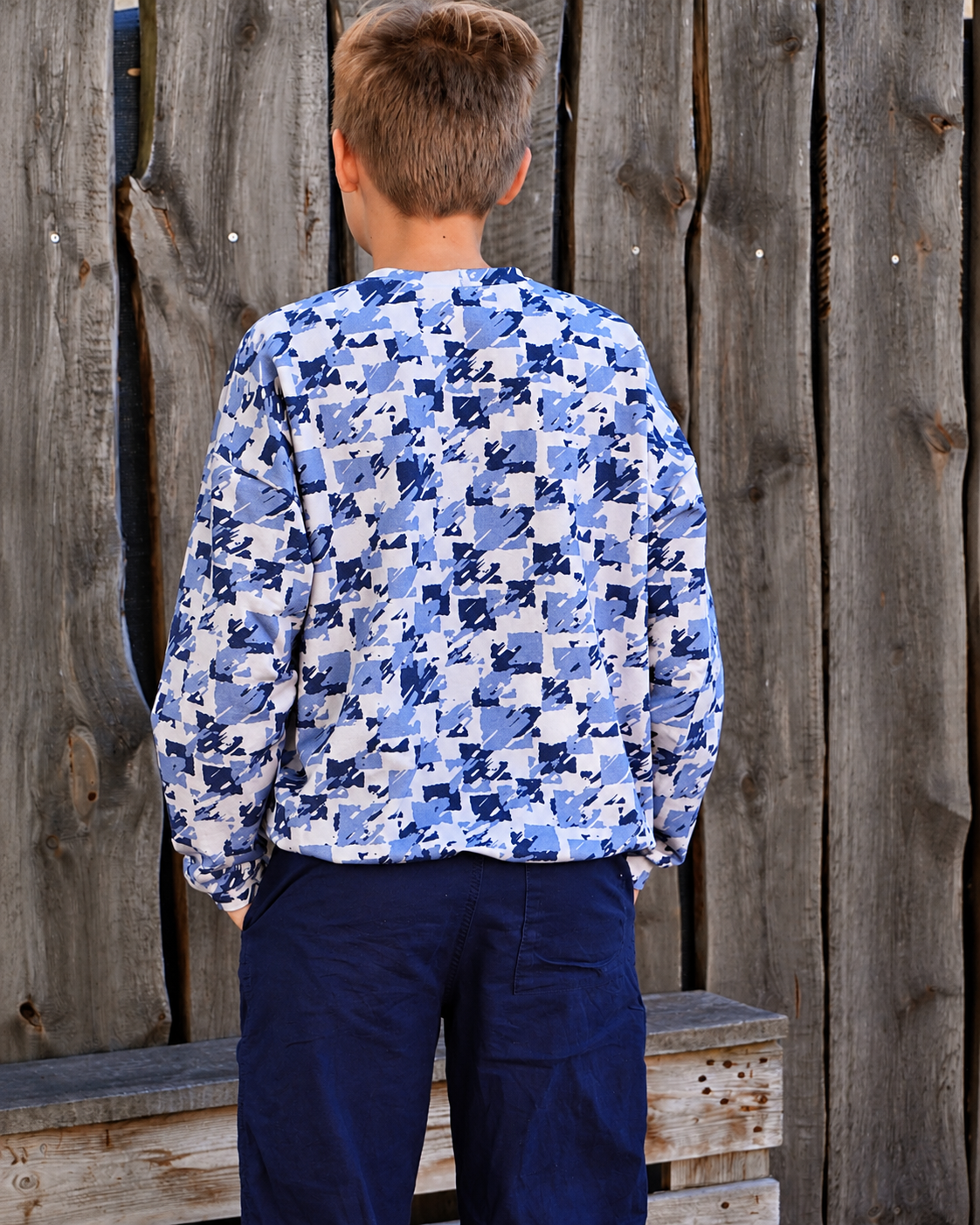 Bio Stoff  - Rocky Checks blau