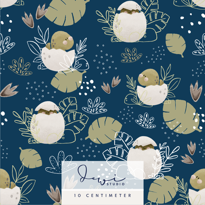 Bio Webware Stoff - Little Dinosaur Navy - DewiStudio, Dinosaurier, blau, 100% Bio-Baumwolle Bio Webware Stoff - Little Dinosaur Navy - DewiStudio, Dinosaurier, blau, 100% Bio-Baumwolle