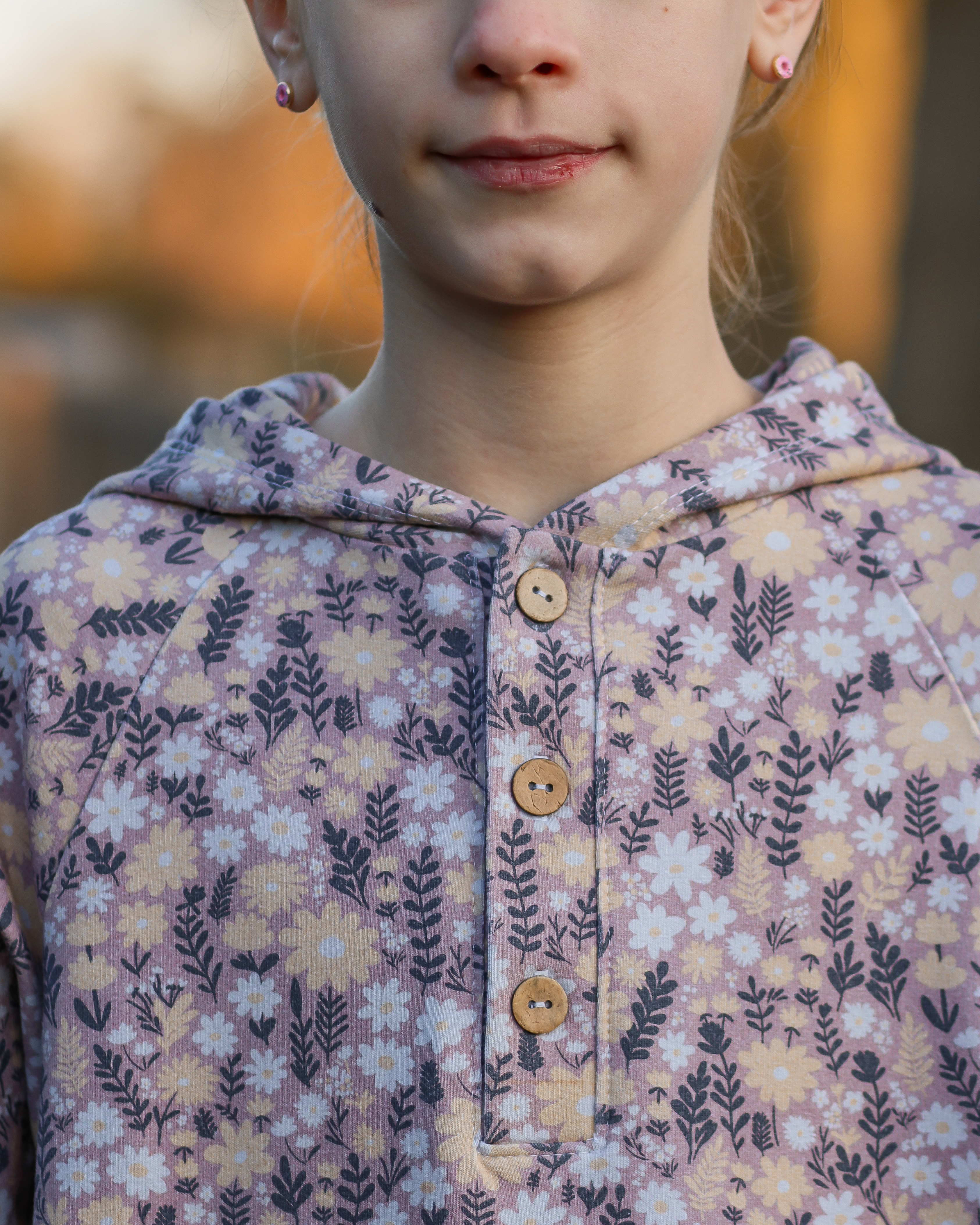 Organic Fabric  - Grüsse aus der Blumenwiese rose