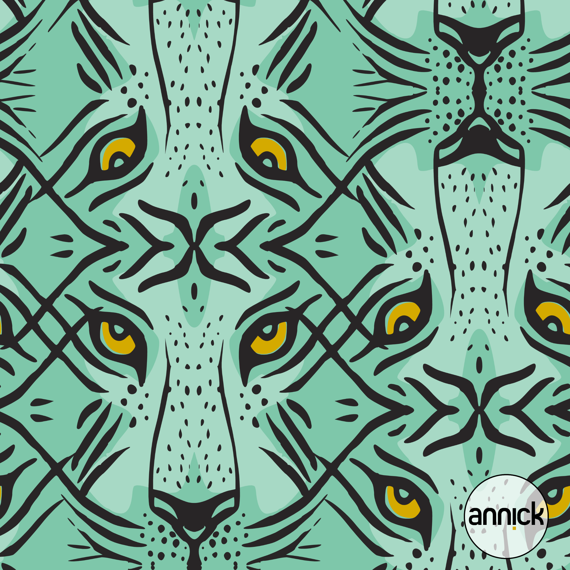 Bio Webware Stoff - Look into the tiger eyes - Annick, Tiere, mint, Tierfellmuster, 100% Bio-Baumwolle Bio Webware Stoff - Look into the tiger eyes - Annick, Tiere, mint, Tierfellmuster, 100% Bio-Baumwolle