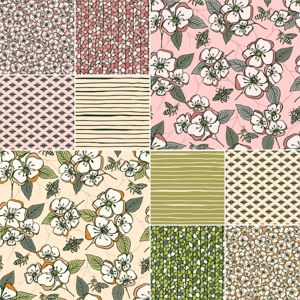 Bio Stoff  - Streifen beige