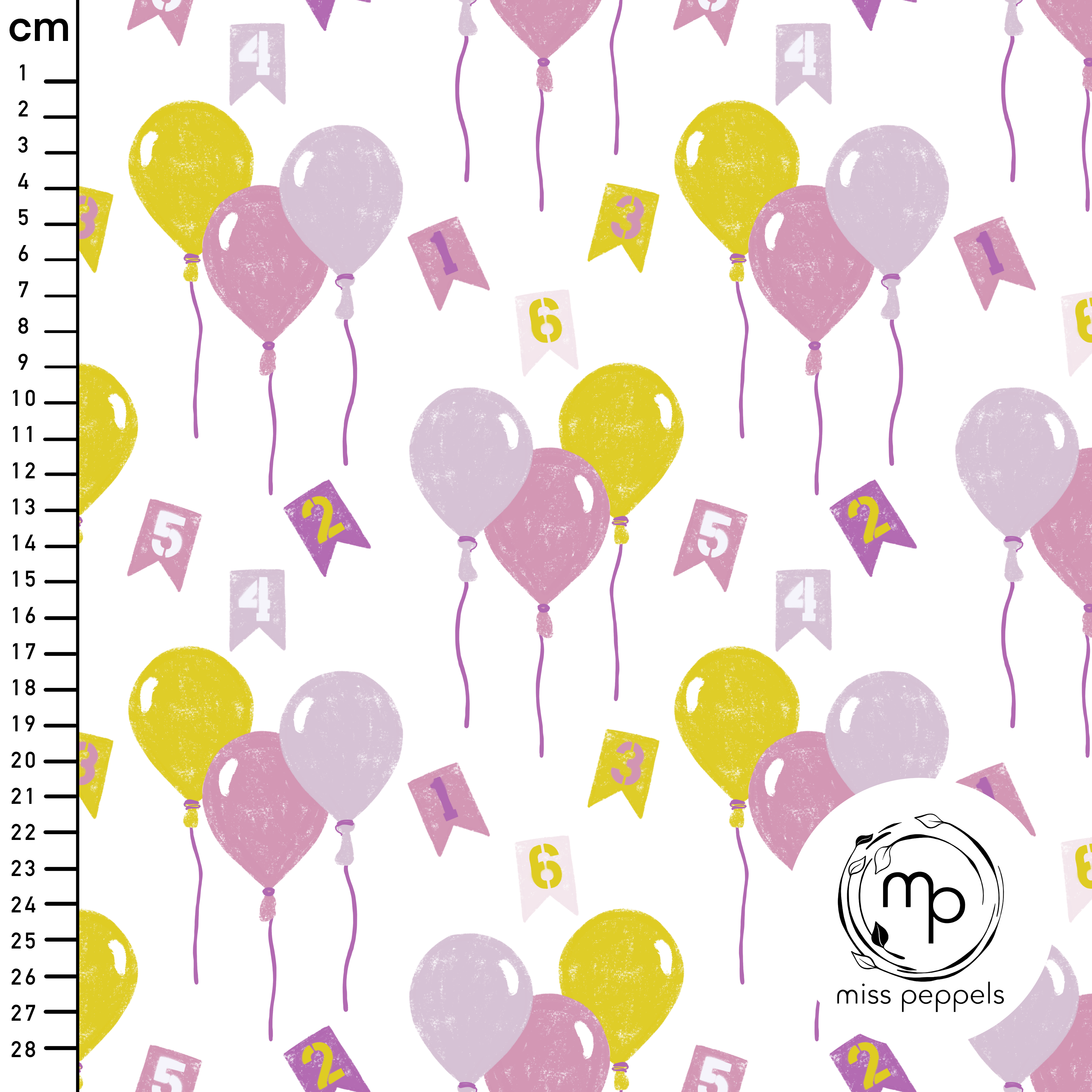 Bio Stoff - Luftballons rosa