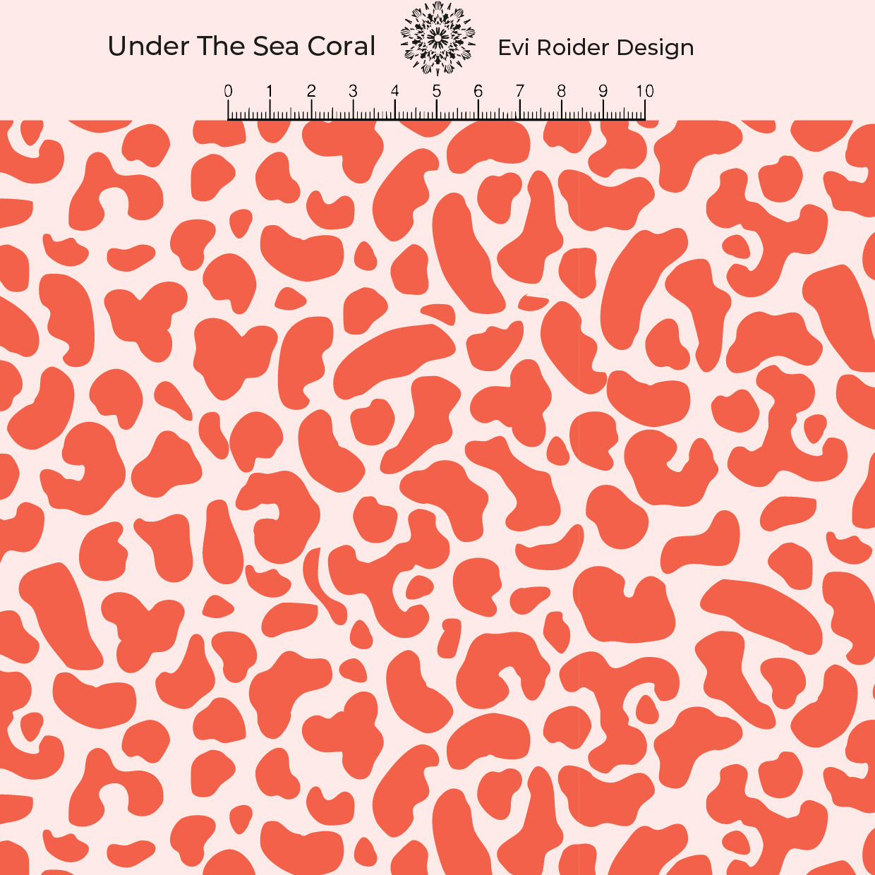 Bio Stoff  - Under the sea Coral - EviRoider, orange, Tierfellmuster