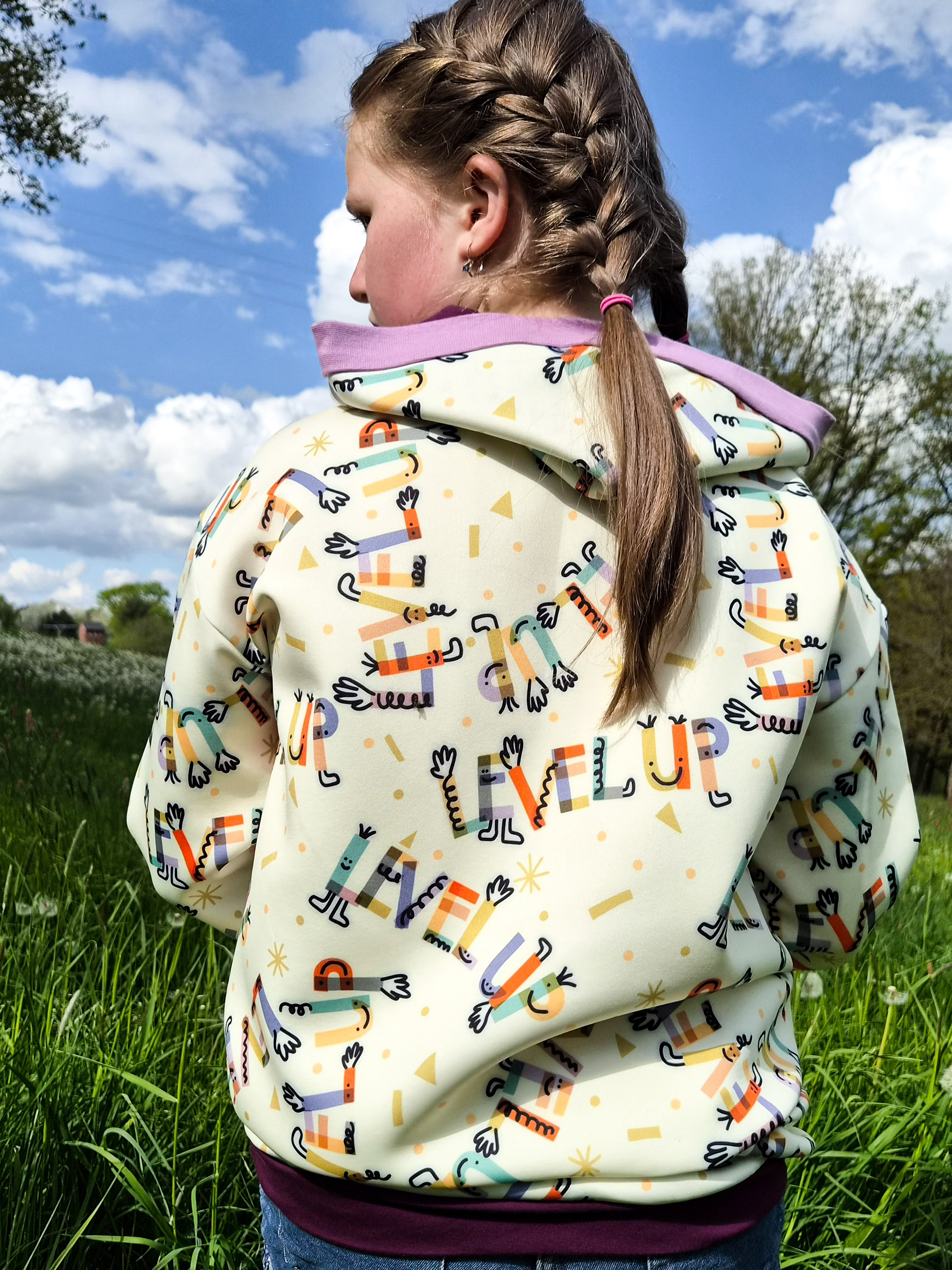 Organic fabric -  Kids Day Level Up multicolor