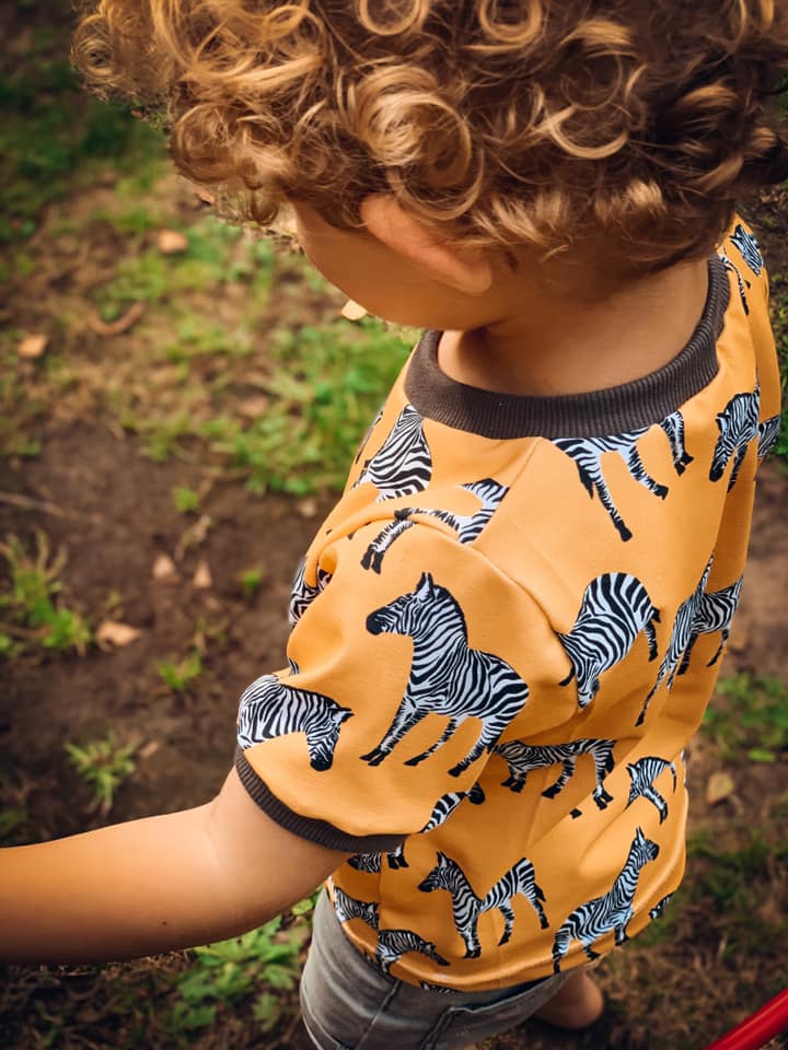 Organic fabric  -  Streifentier sun