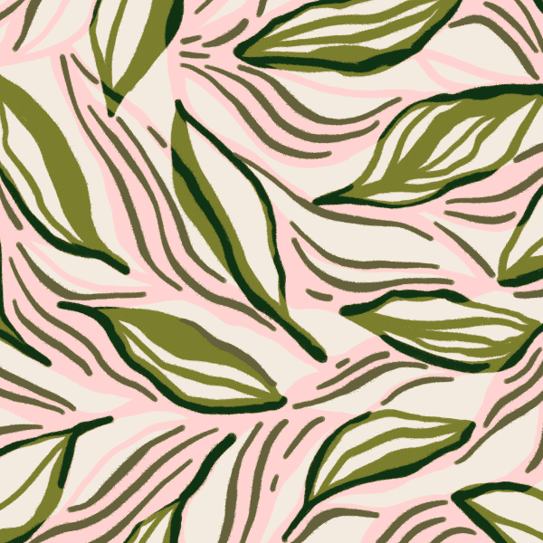 Bio Stoff - Garden Leaf Flow rosa