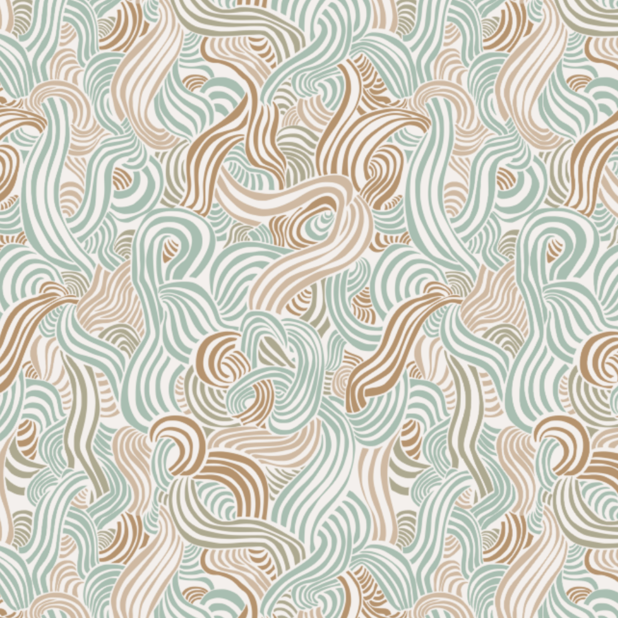 Scuba Stoff  -  Zebra Frisky Stripes salbei, karamell