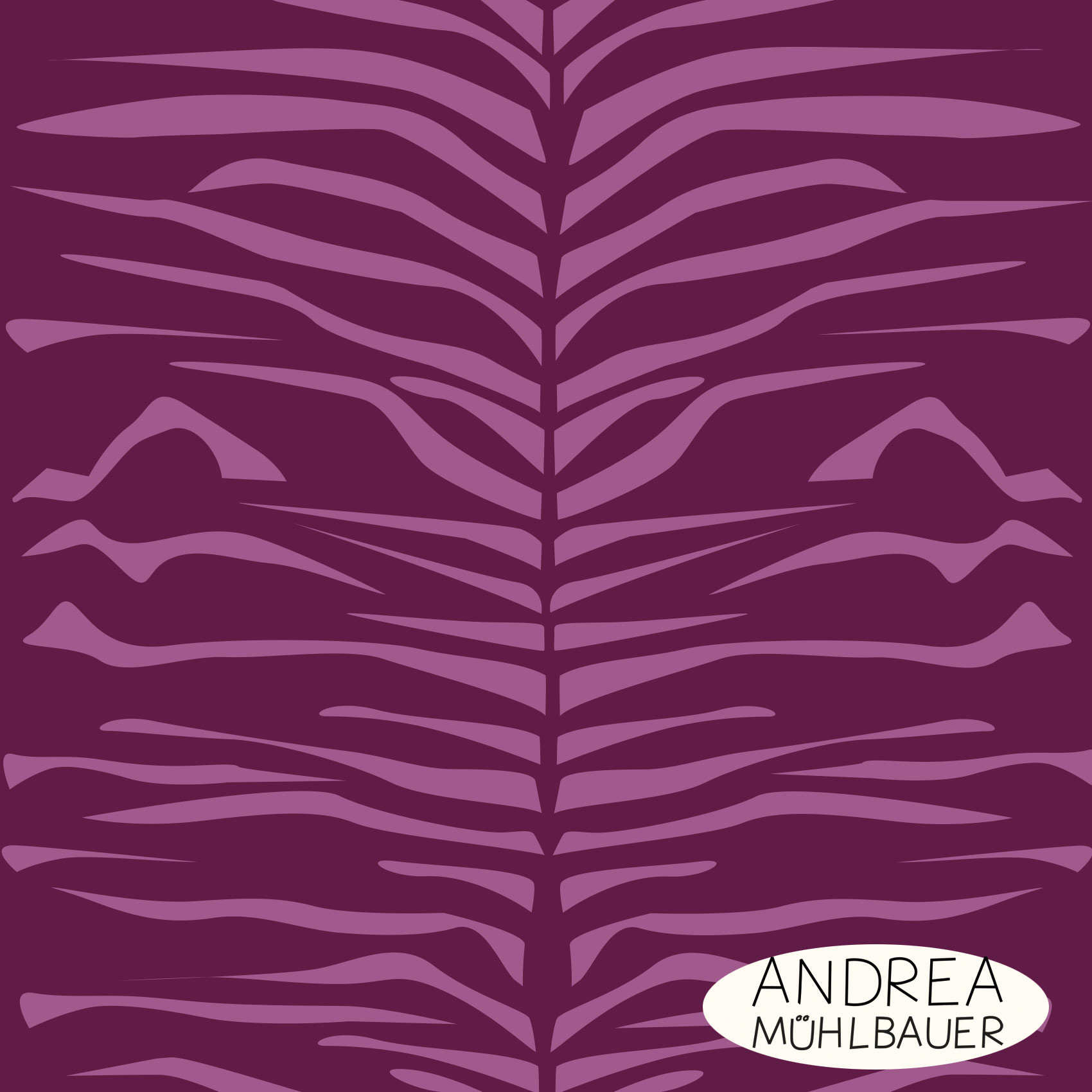 Bio Stoff - Tigerprint Lila von Andrea Muehlbauer in lila Bio Stoff - Tigerprint Lila von Andrea Muehlbauer in lila