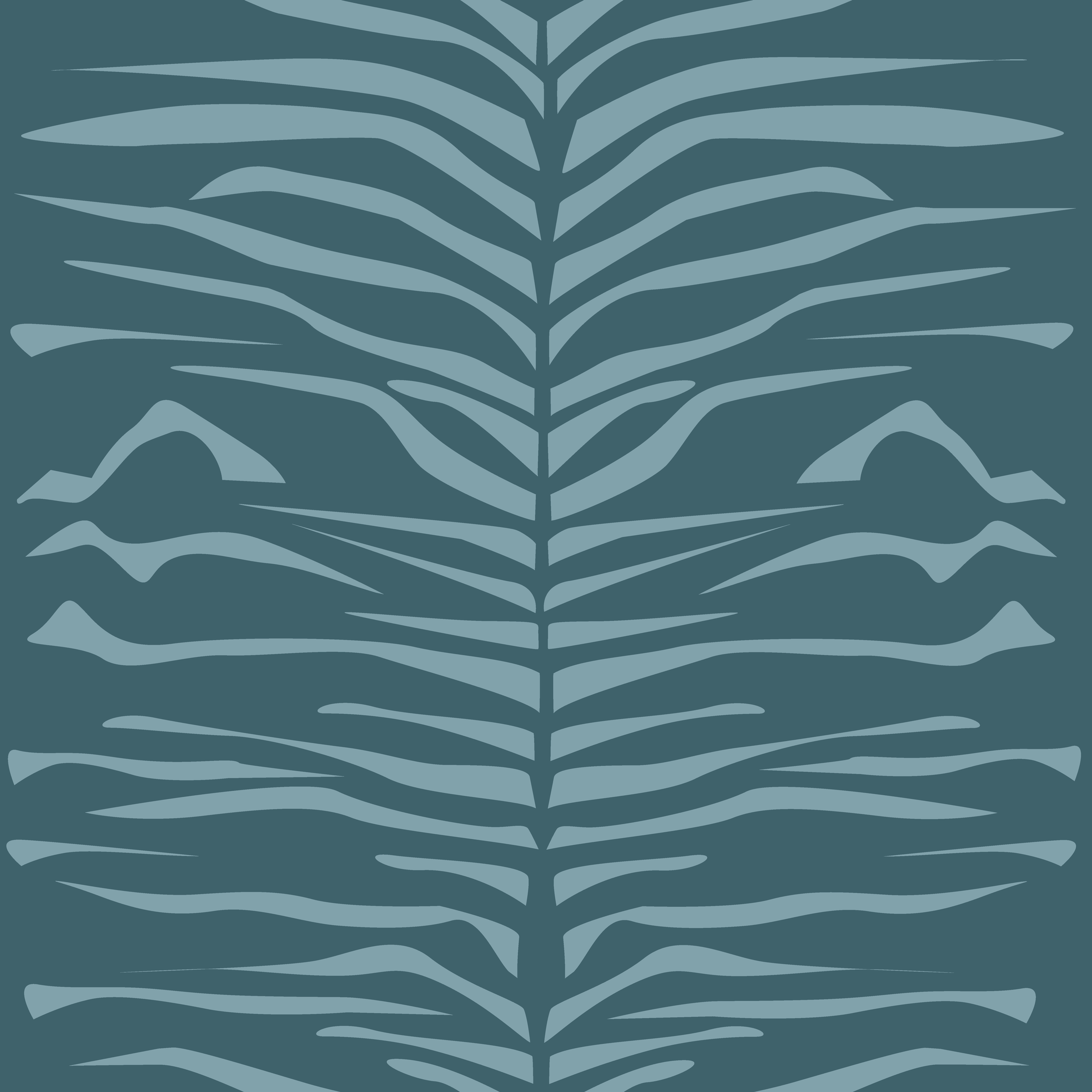Organic Fabric - Tiger Stripes Denim by Andrea Muehlbauer in petrol