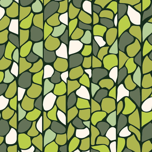 Bio Stoff  - Blütenregen grün