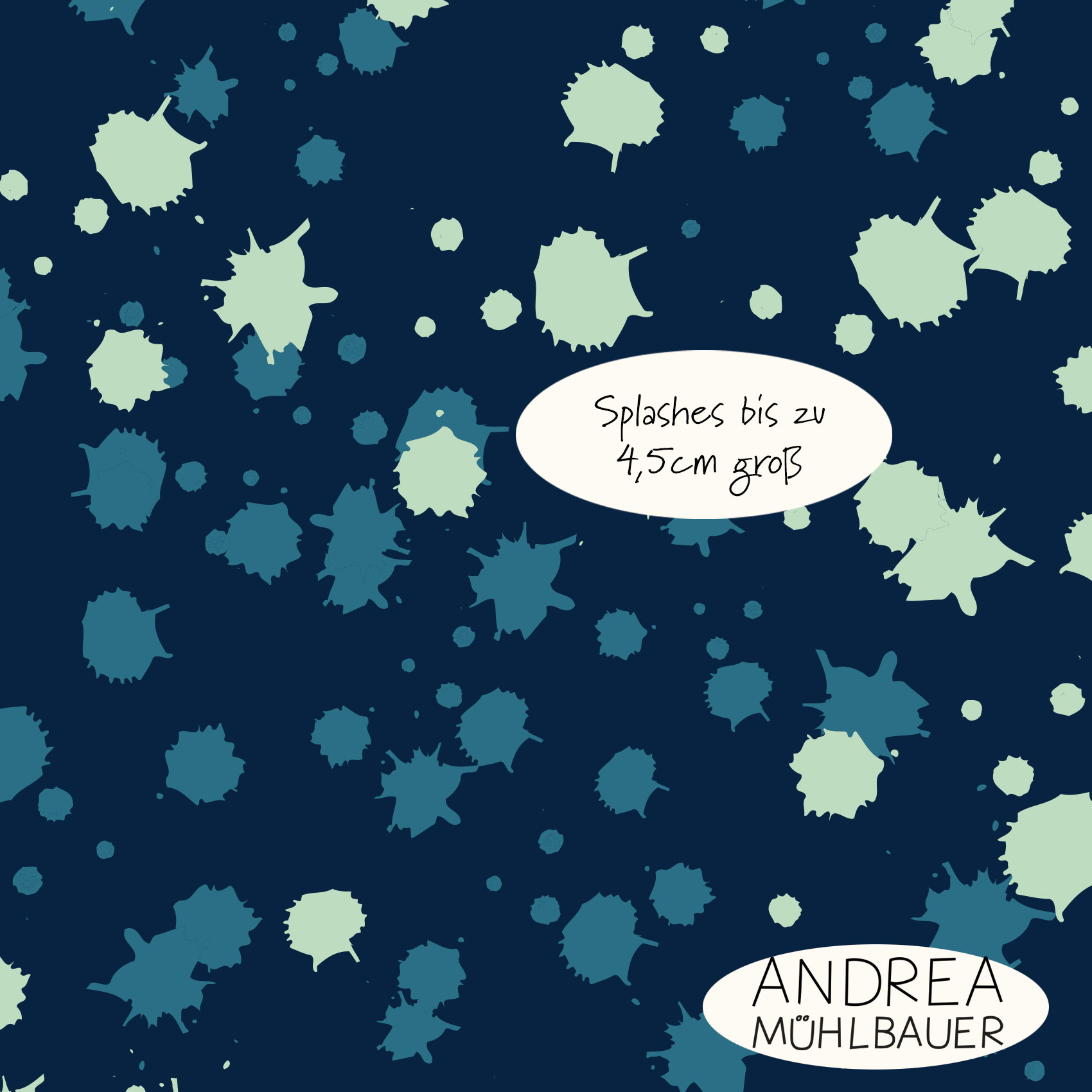 Bio Webware Stoff - Nightsplash - AndreaMuehlbauer, blau, Abstrakt, Punkte 100% Bio-Baumwolle Bio Webware Stoff - Nightsplash - AndreaMuehlbauer, blau, Abstrakt, Punkte 100% Bio-Baumwolle