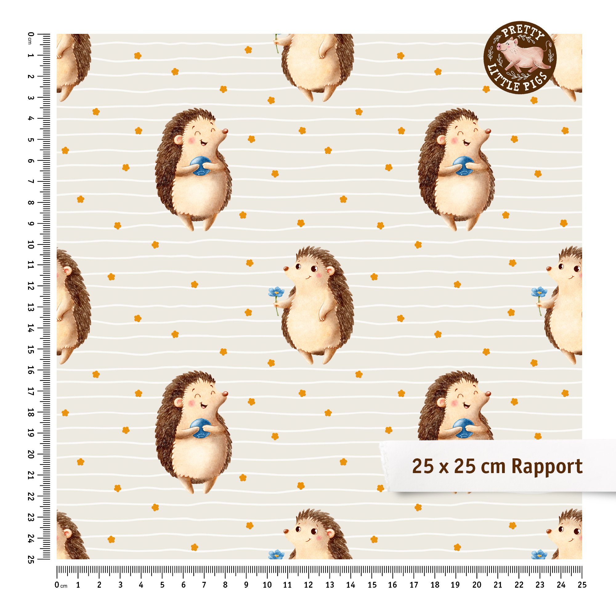 Bio Stoff - Blaubeerigel Streifen creme