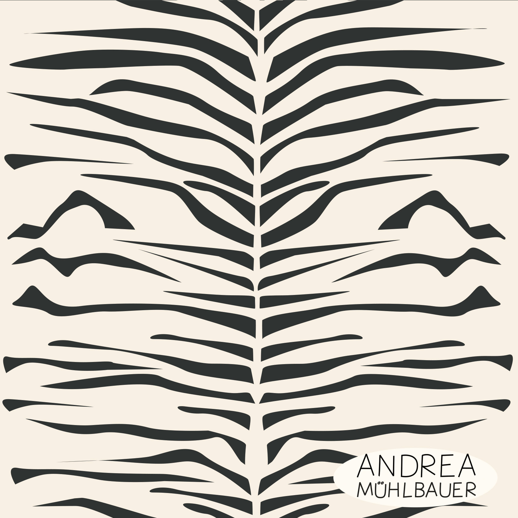 Bio Stoff - Tigerprint Creme von Andrea Muehlbauer in creme Bio Stoff - Tigerprint Creme von Andrea Muehlbauer in creme