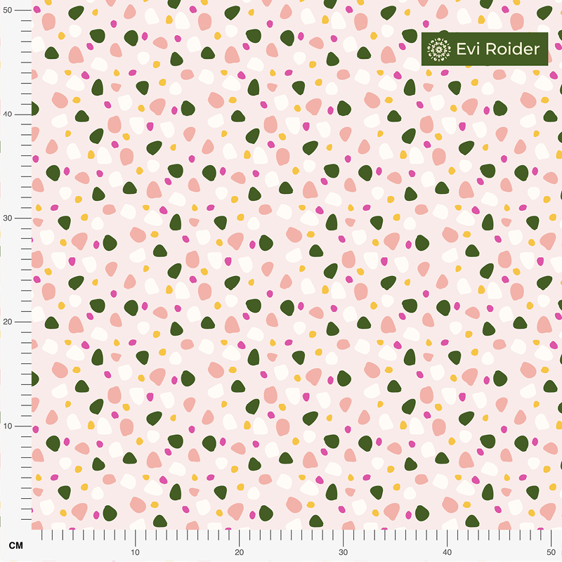 Bio Stoff  - Tropfen rosa