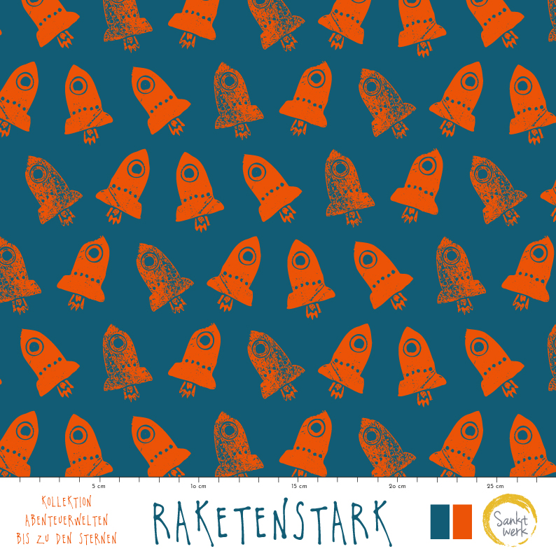 Bio Stoff - Raketenstark von Sanktwerk in blau-orange