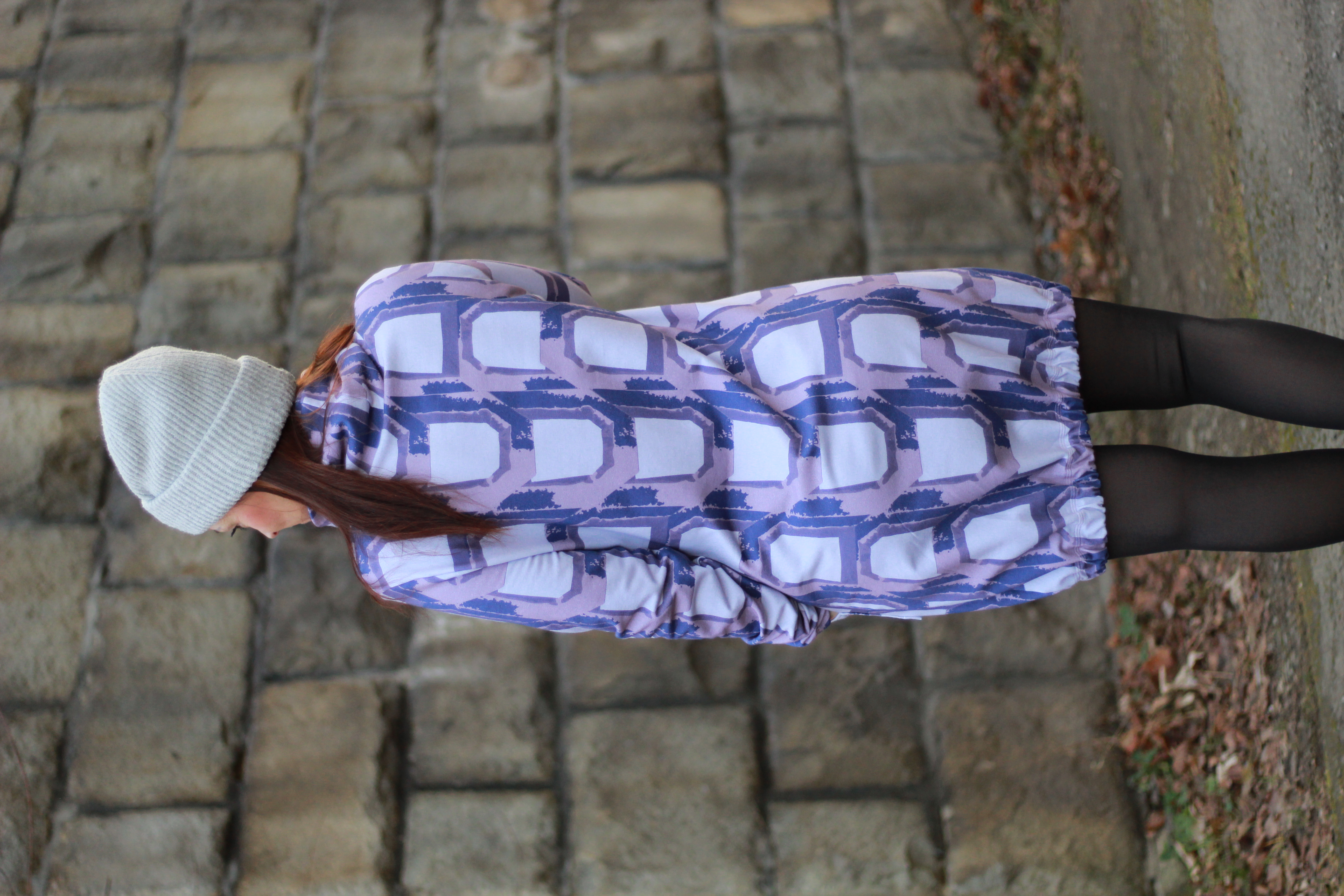 Bio Fabric - Abstract Wildness Check purple, large