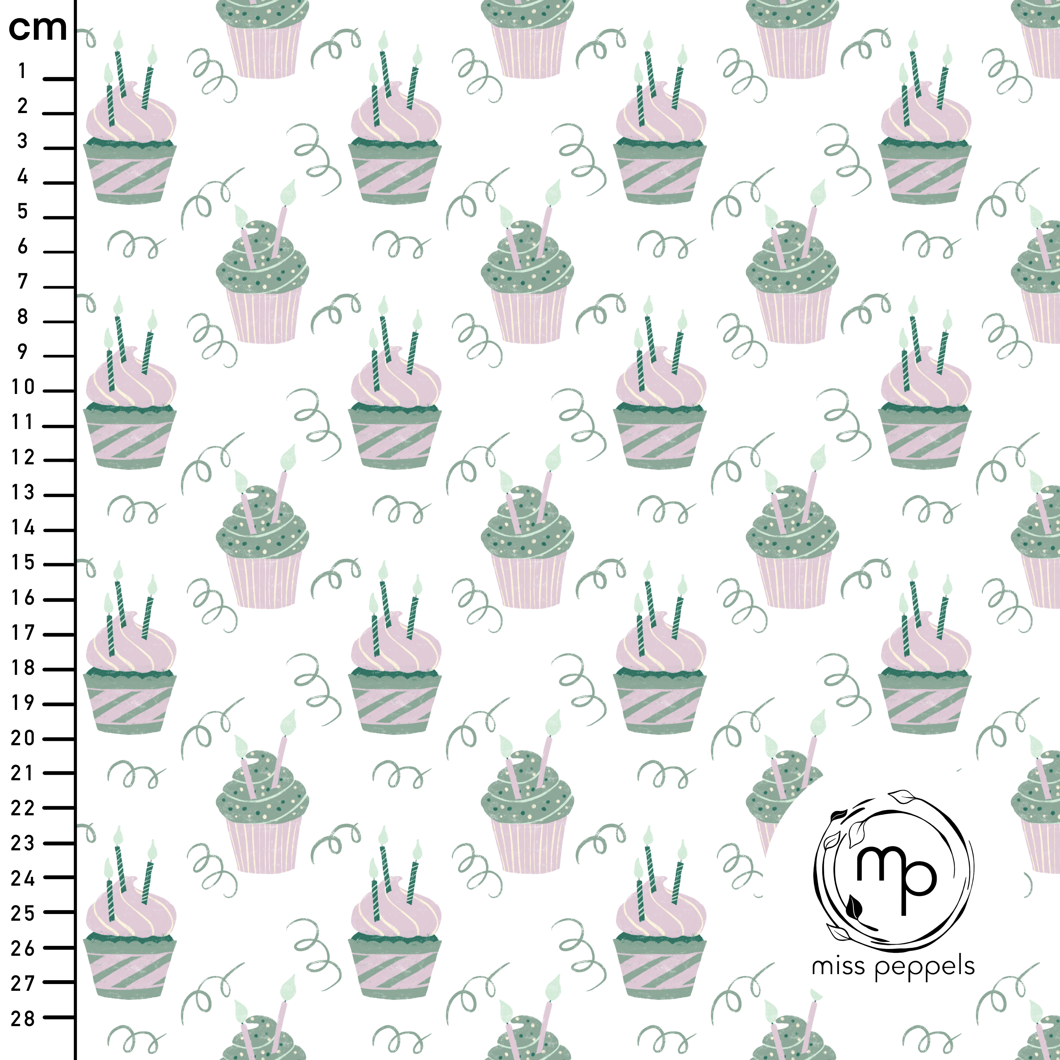 Bio Stoff - Muffins grün