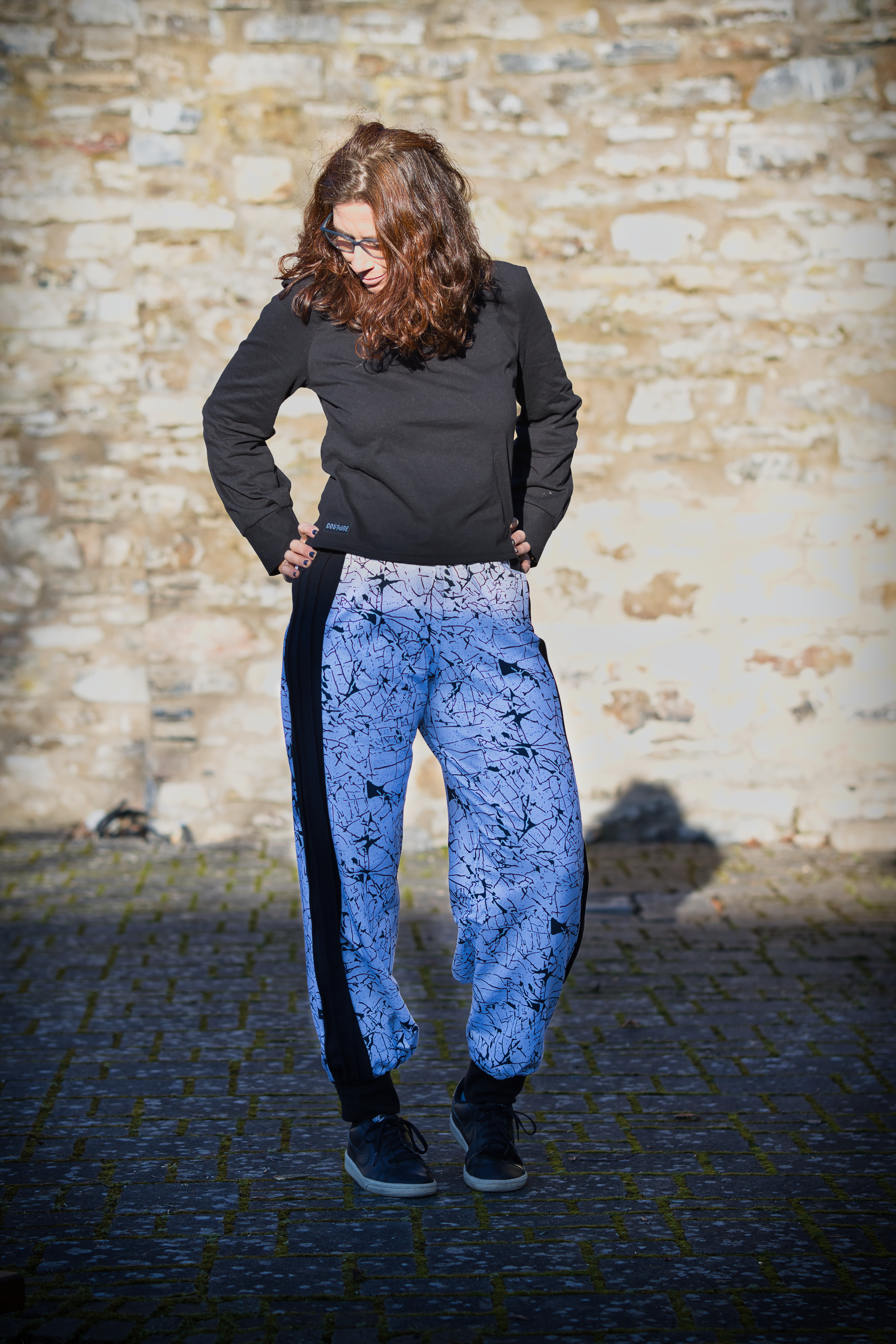 Organic Fabric  - Harmony Cracks black