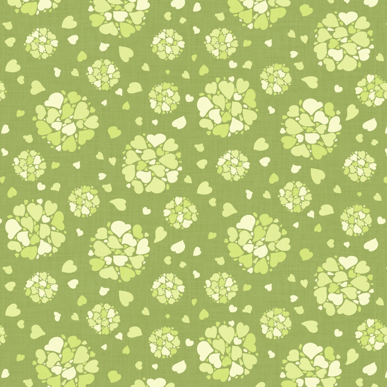 Bio Stoff - Herz Kugel grün