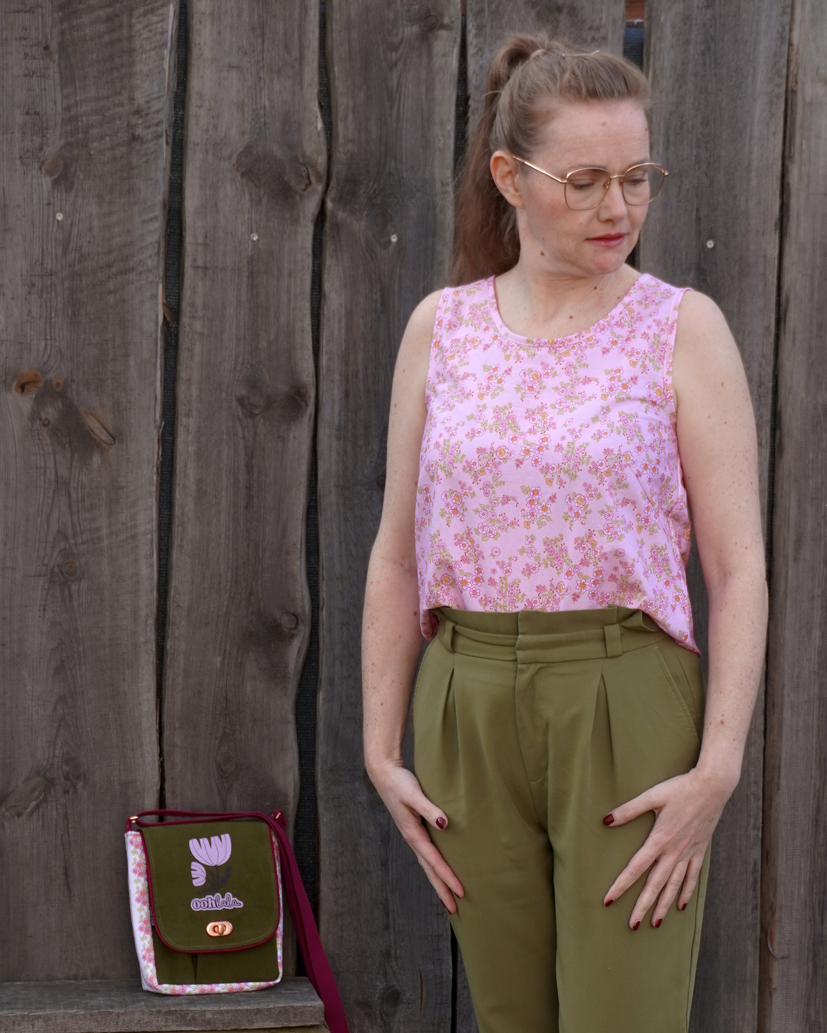 Organic fabric - Frühlingsfolklore Floral pink