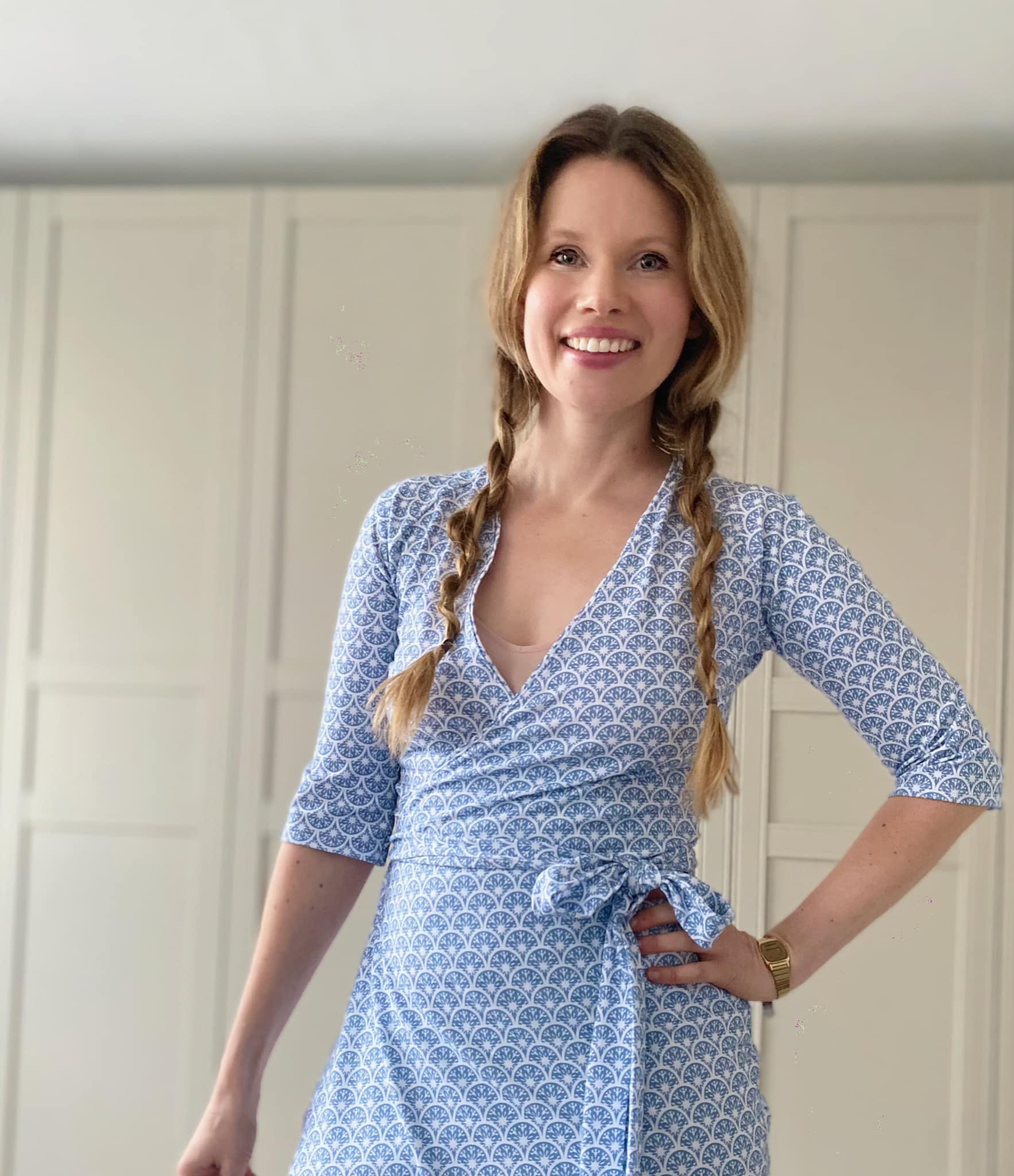 Scuba Stoff  -  Sternspritzerbögen blau