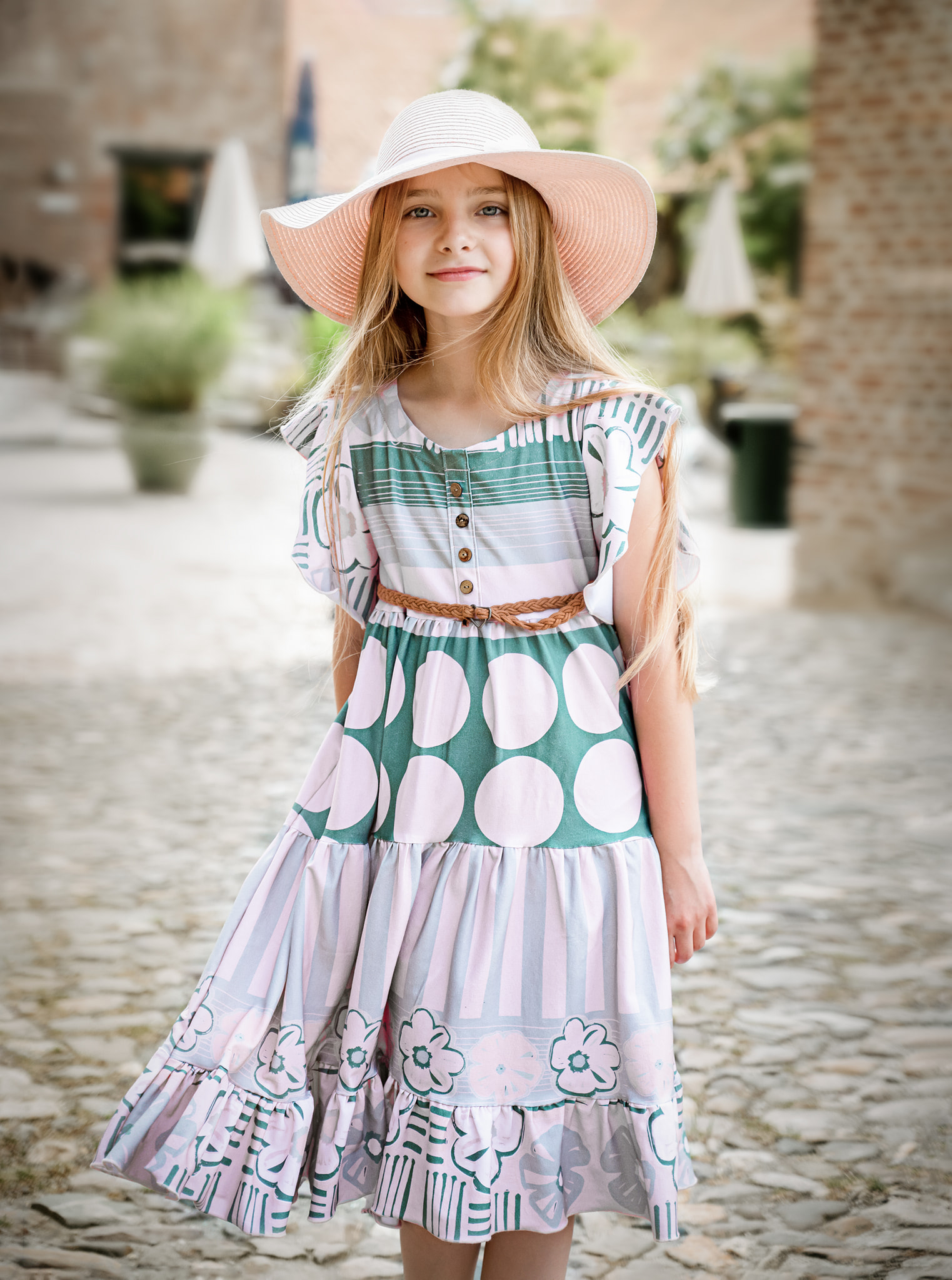 Scuba Stoff  -  Musterglück rosa