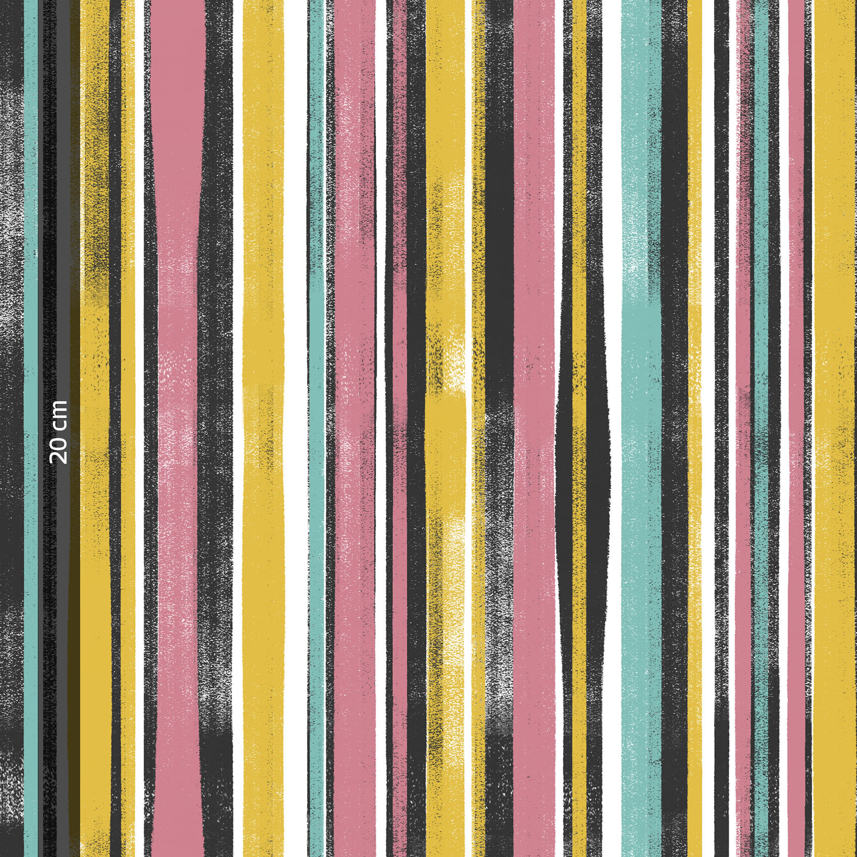 Bio Webware Stoff  -  LilleTogether Ringel  - Enemenemeins, bunt, Streifen, 100% Bio-Baumwolle