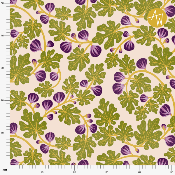 Organic fabric - Golden Fig creme