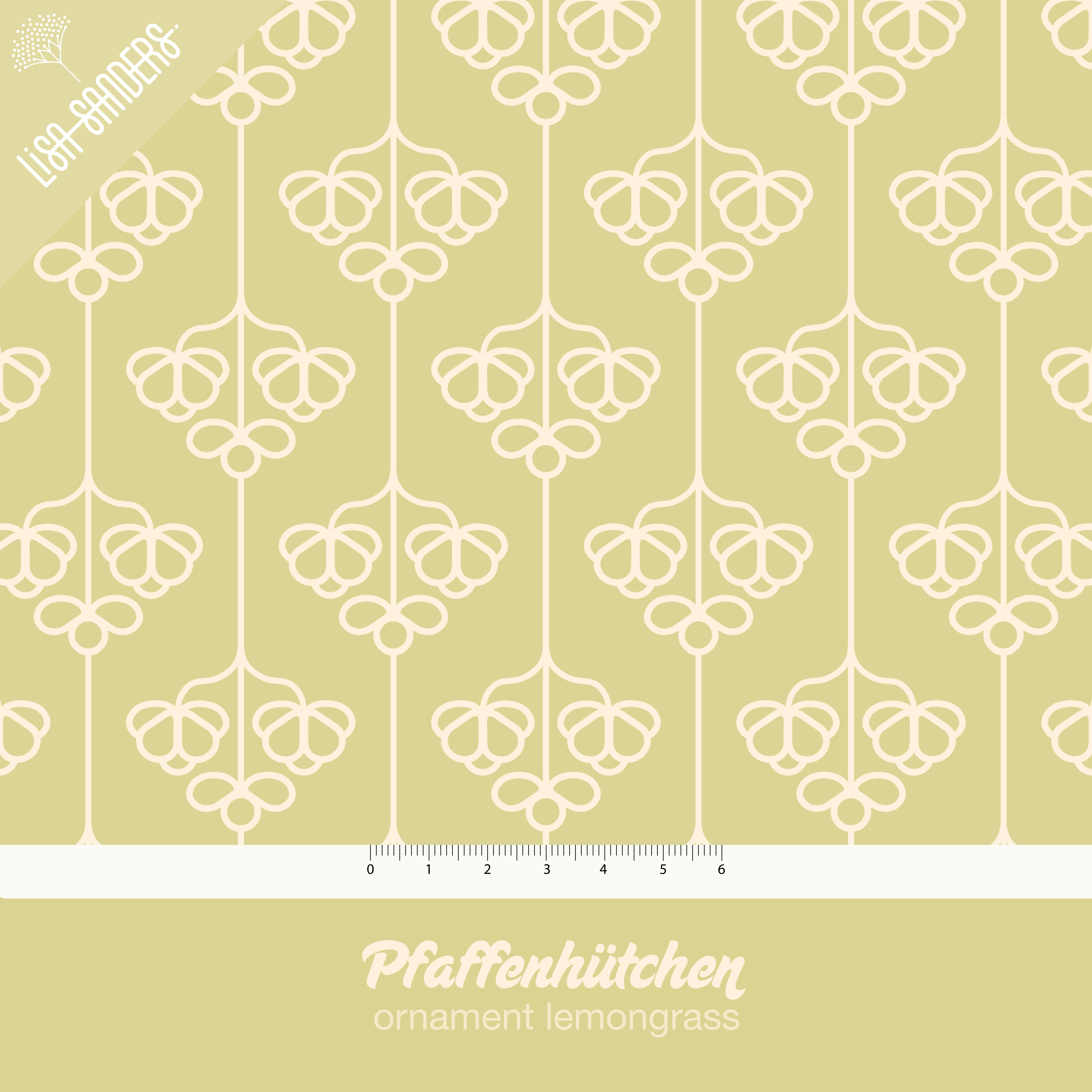 Bio Stoff - Pfaffenhuetchen Ornament Lemongrass von Lisa Sanders in gelb Bio Stoff - Pfaffenhuetchen Ornament Lemongrass von Lisa Sanders in gelb