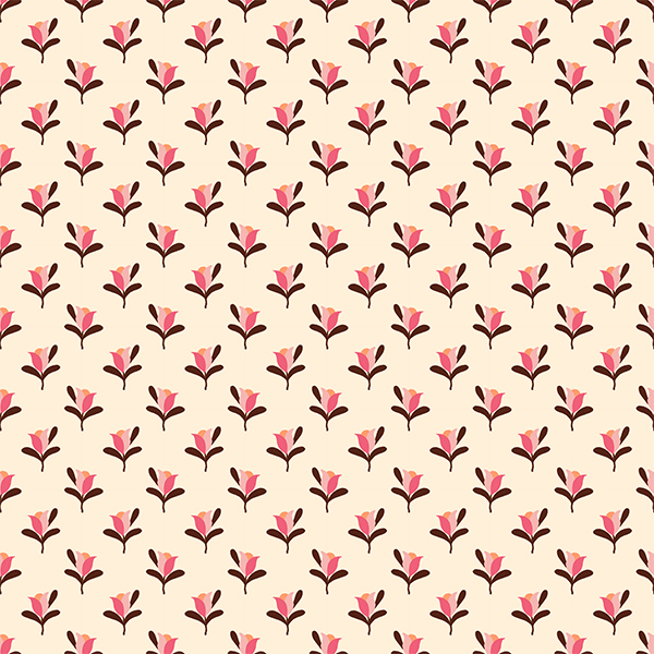 Organic fabric - Golden Desert Small Flower ecru