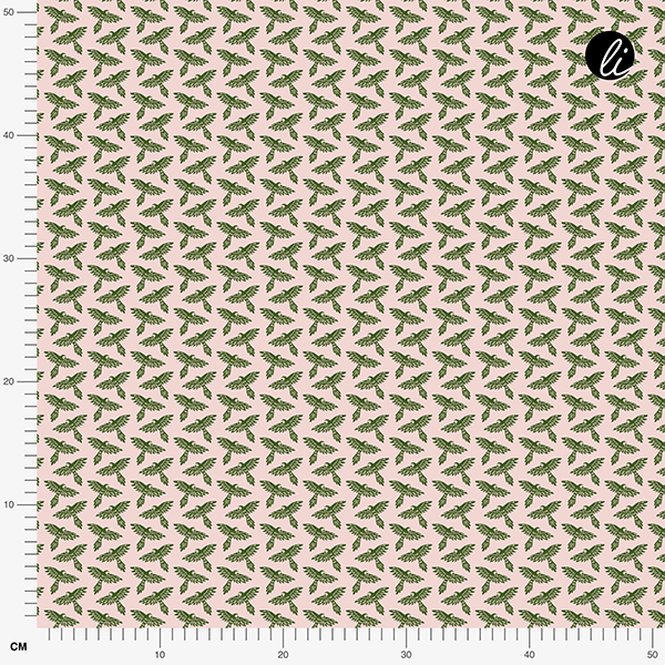 Bio Stoff  - Parrots dunkelgrün