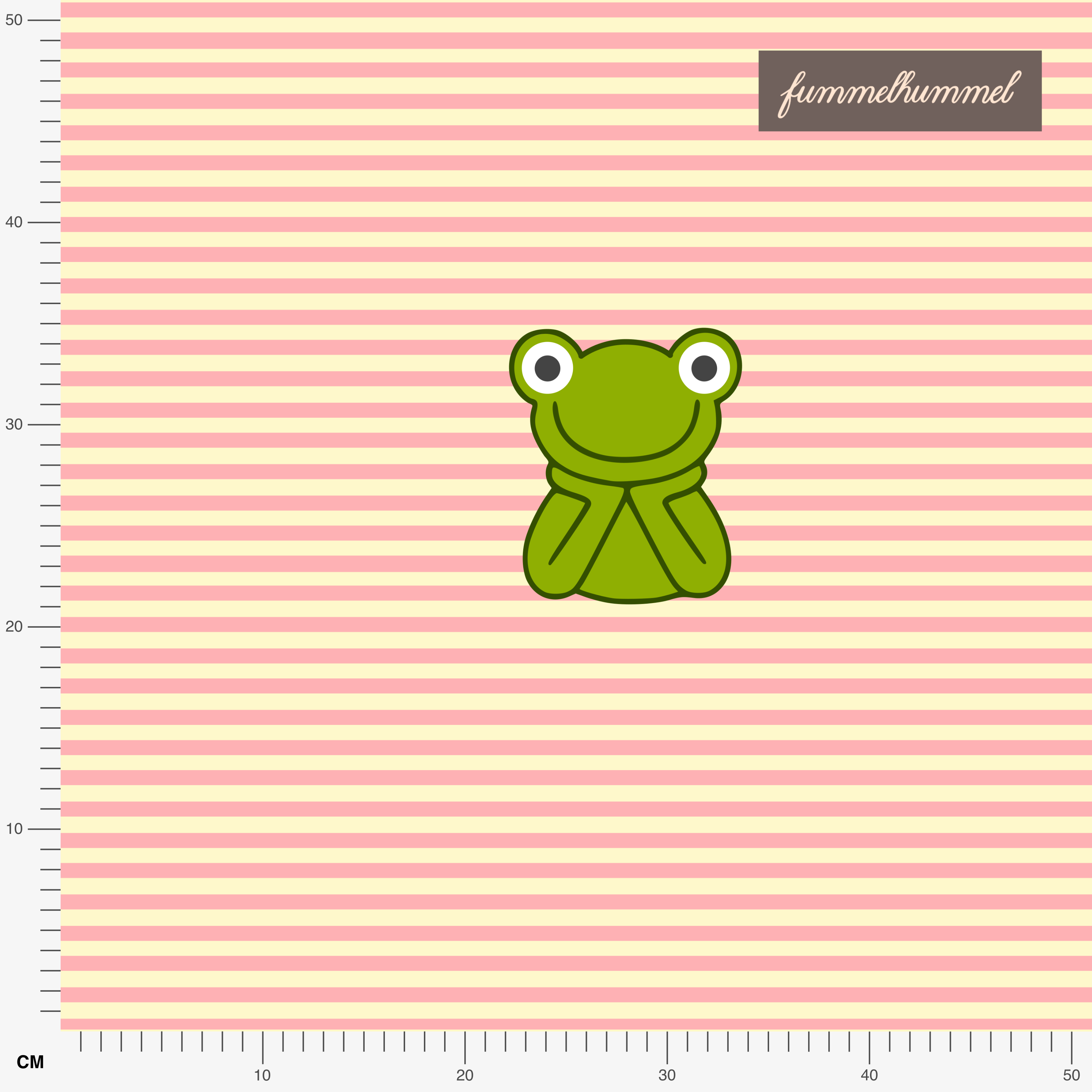 Organic fabric - 1m Panel Kissmi Frosch