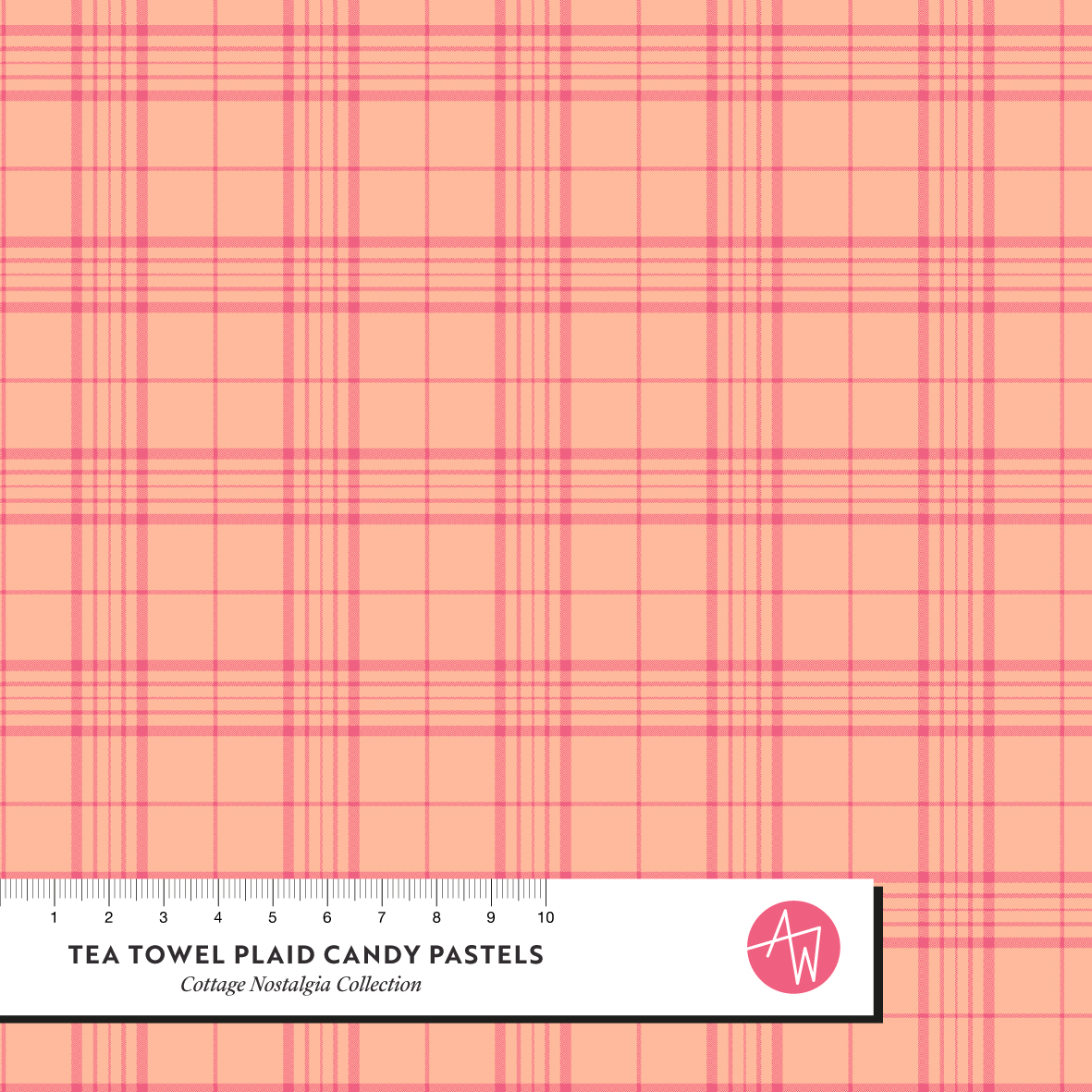 Bio Stoff - Tea Towel Plaid Candy Pastels von Alexandra Weise in rosa