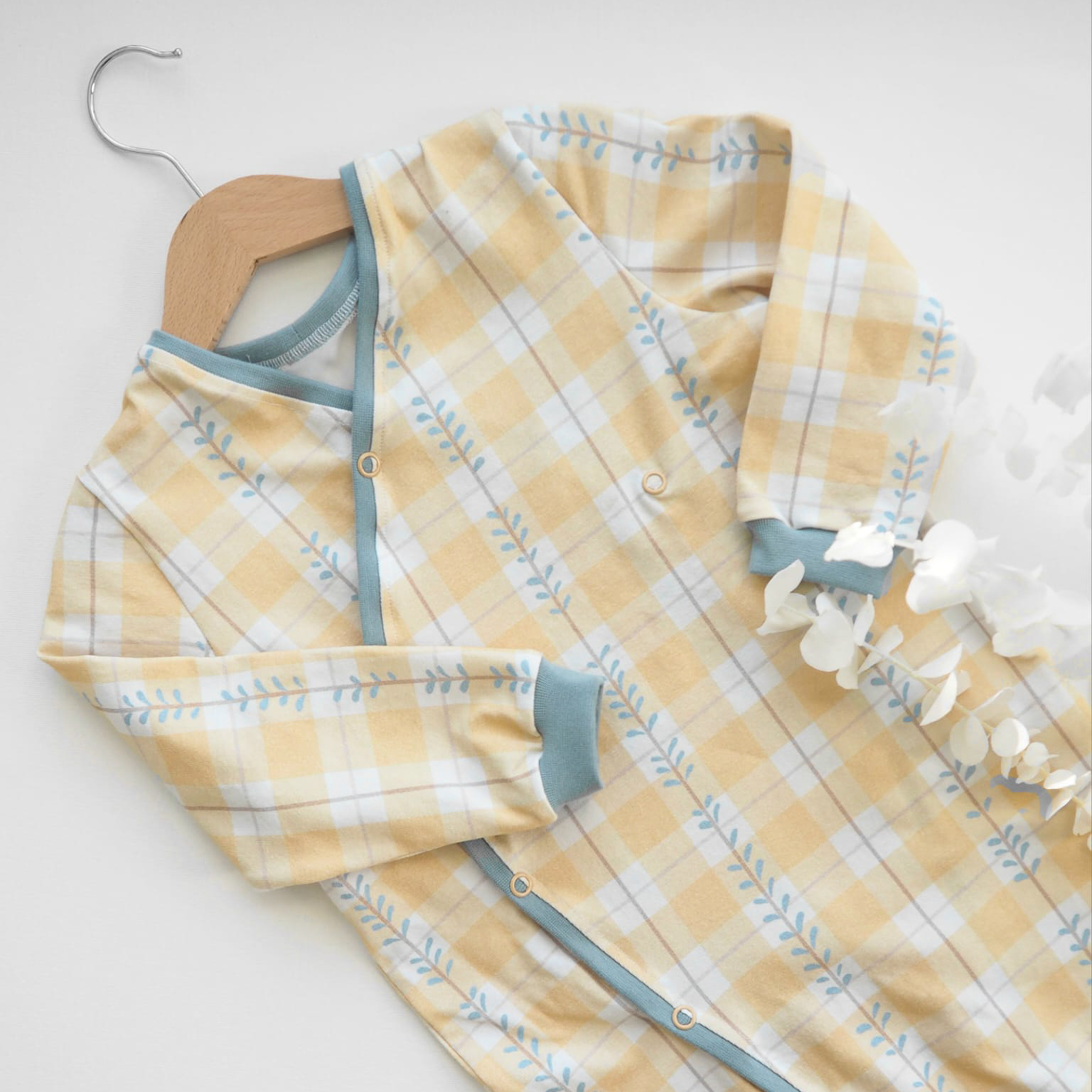 Bio Stoff - Preppy Tartan Sage Green von Annick in grün