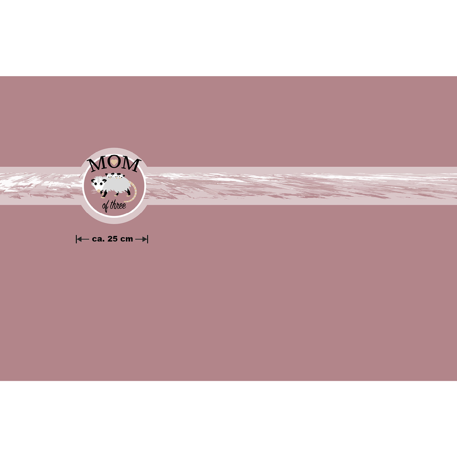 Bio Webware Stoff  -  1 m Panel Mom of Three Opossum  - DanielaBonn, Tiere, rosa, 100% Bio-Baumwolle