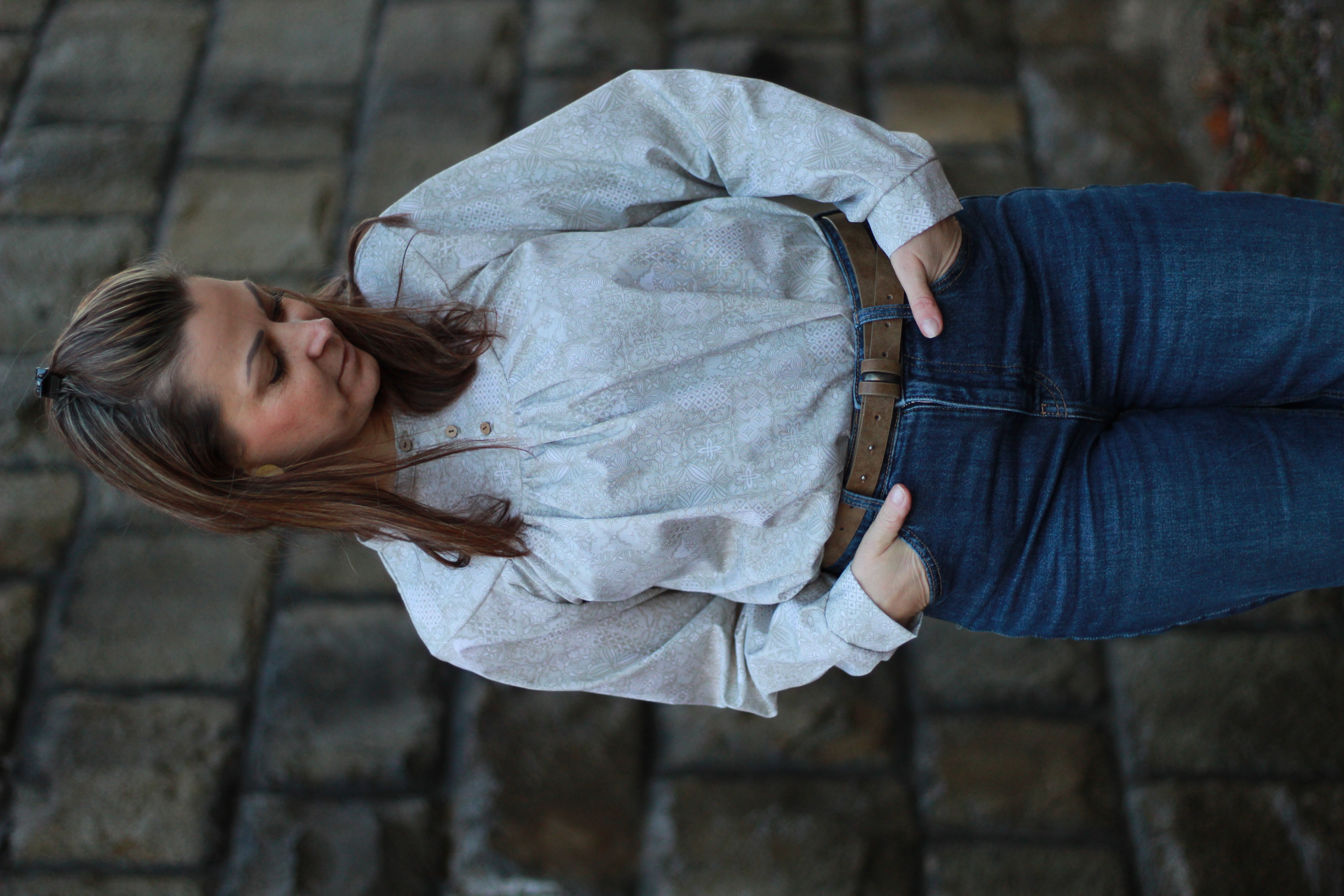 Organic fabric  - Alte Fliesen Mustermix beige