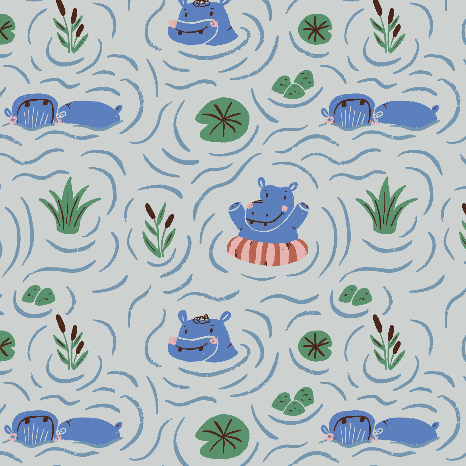 Organic fabric  - Hippo Holiday