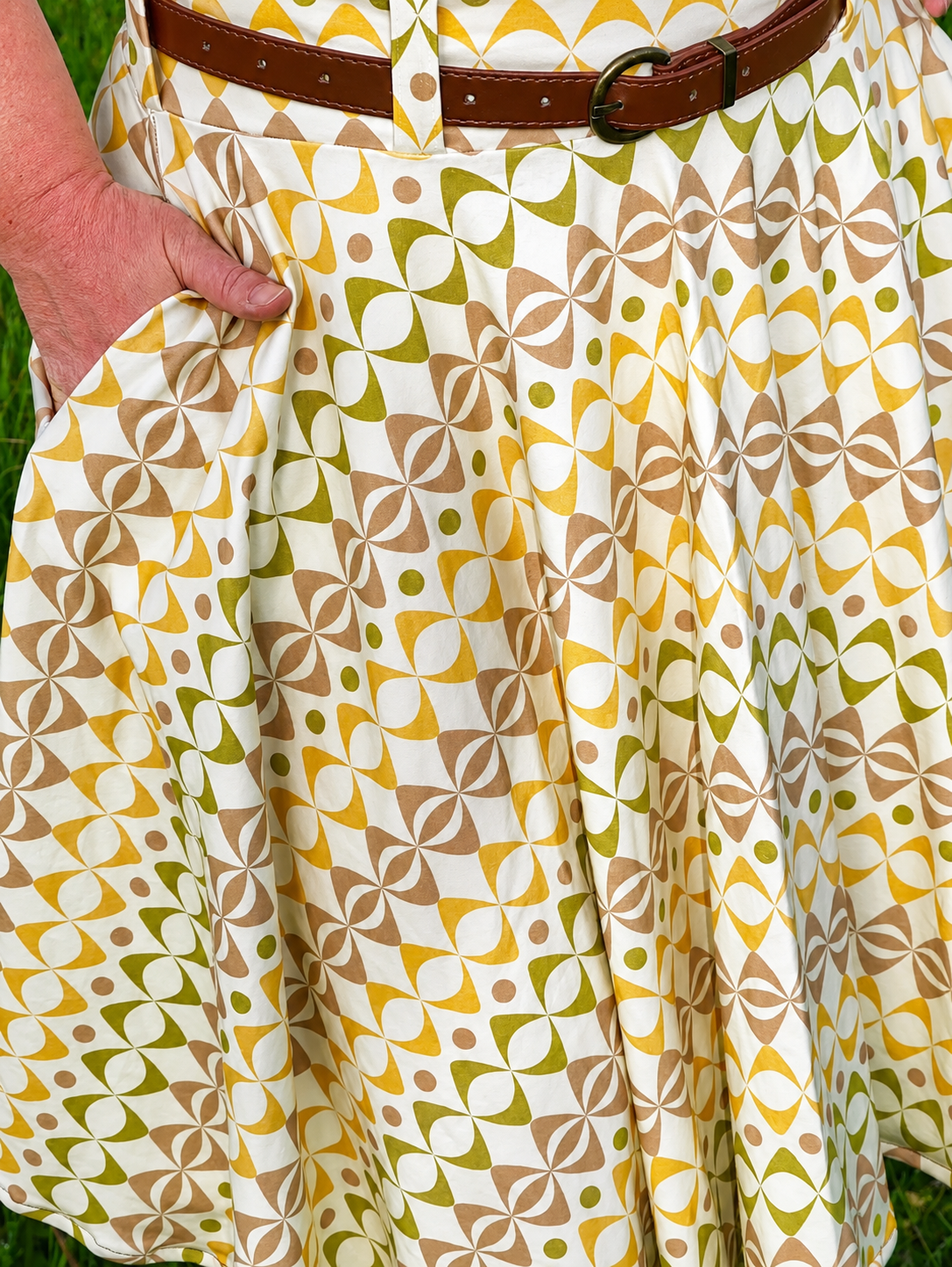 Organic fabric - Rundum Streifen light yellow