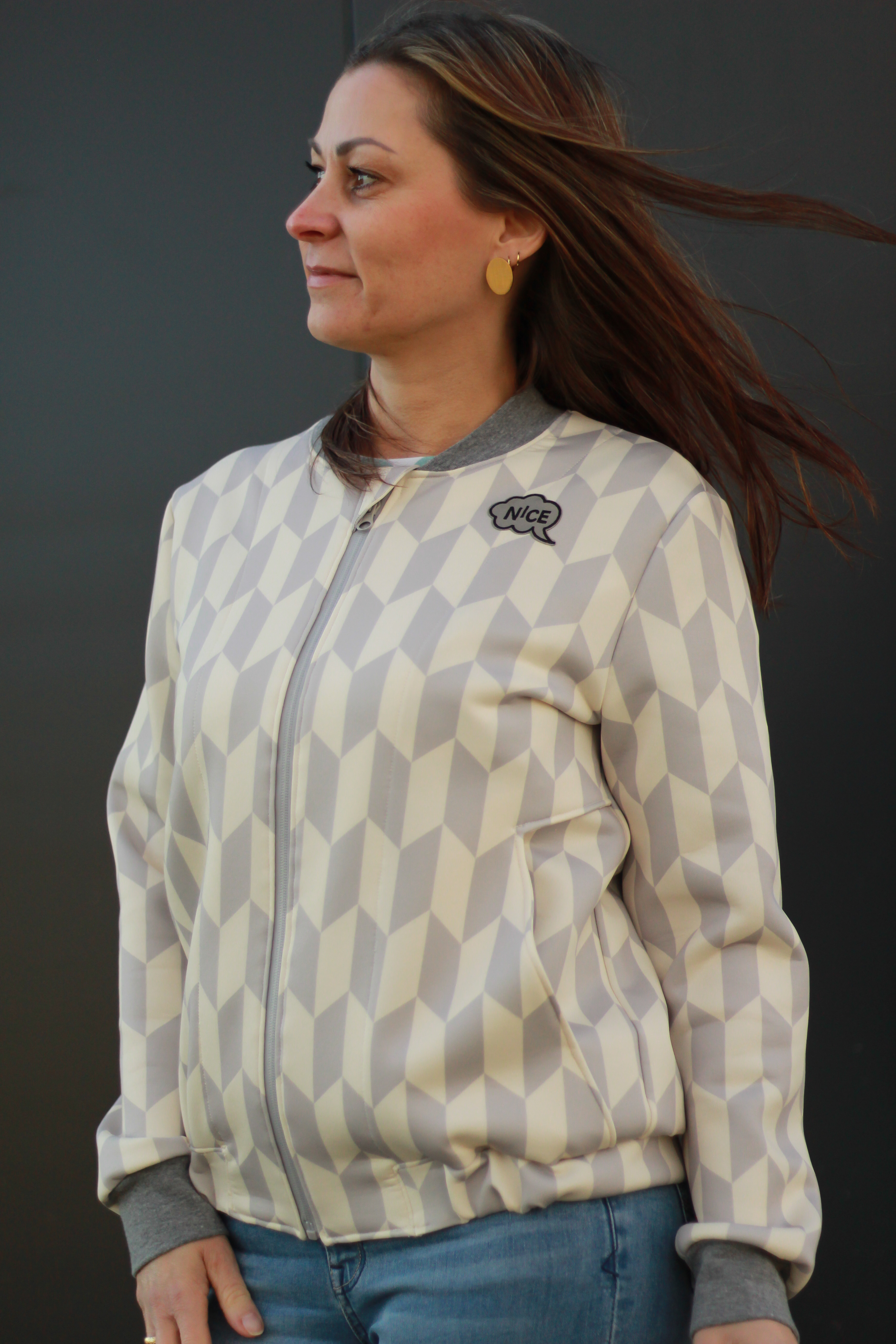 Bio Stoff - Geometric Evergreen Sorted Rhombus mint