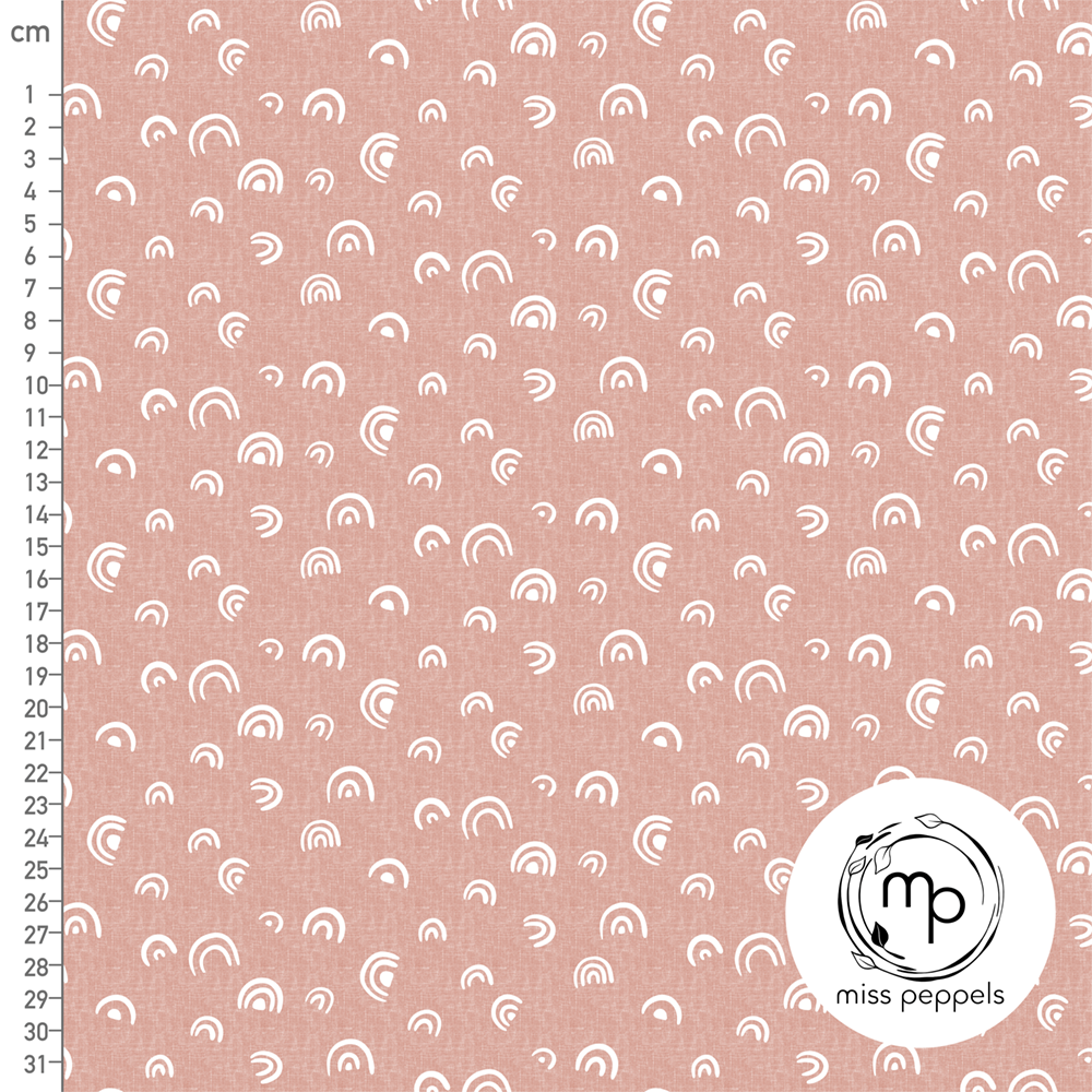 Bio Fabric - Small Arches Pink by misspeppels in pink