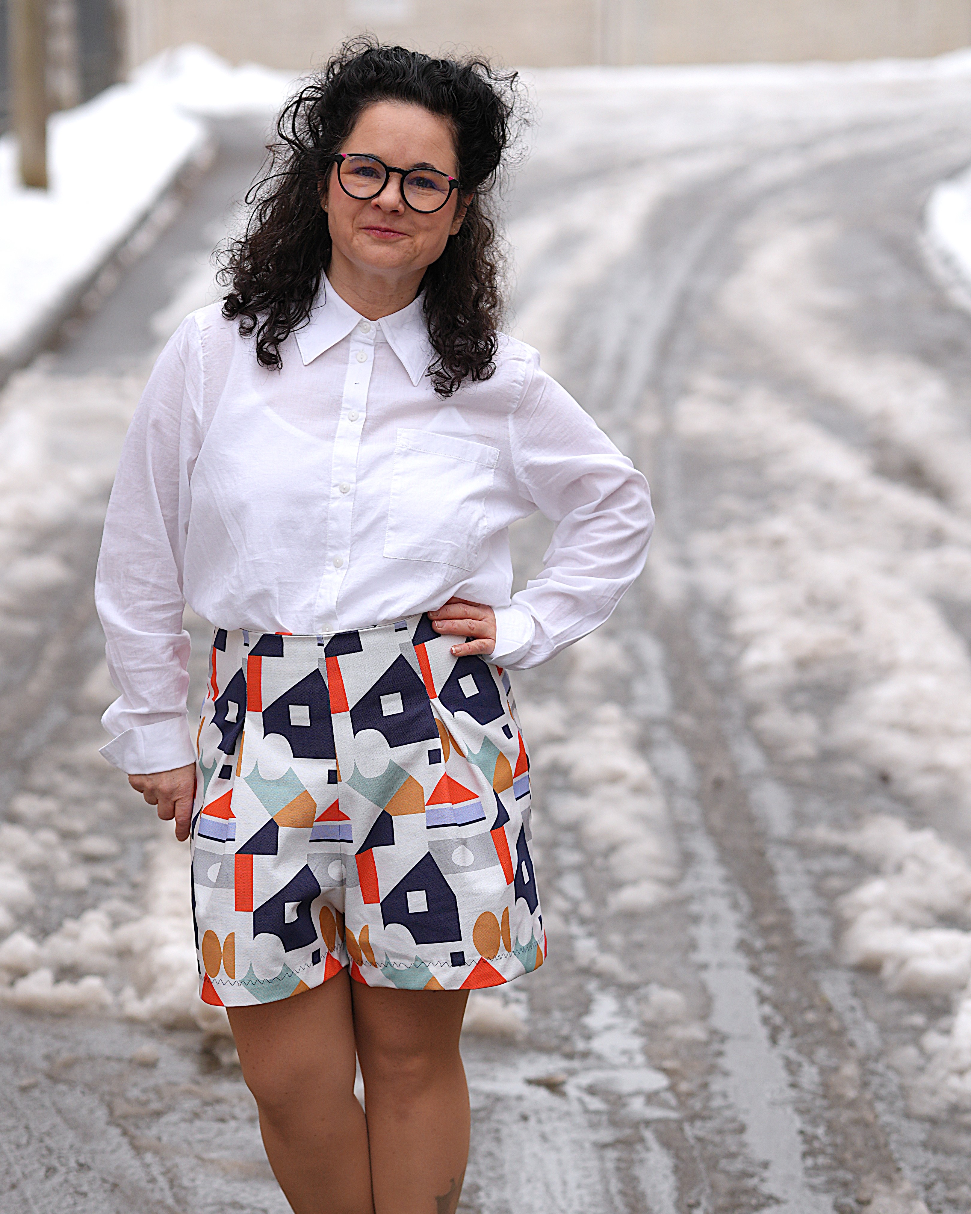 Bio Stoff - Geometric Evergreen Architectural Shapes mint