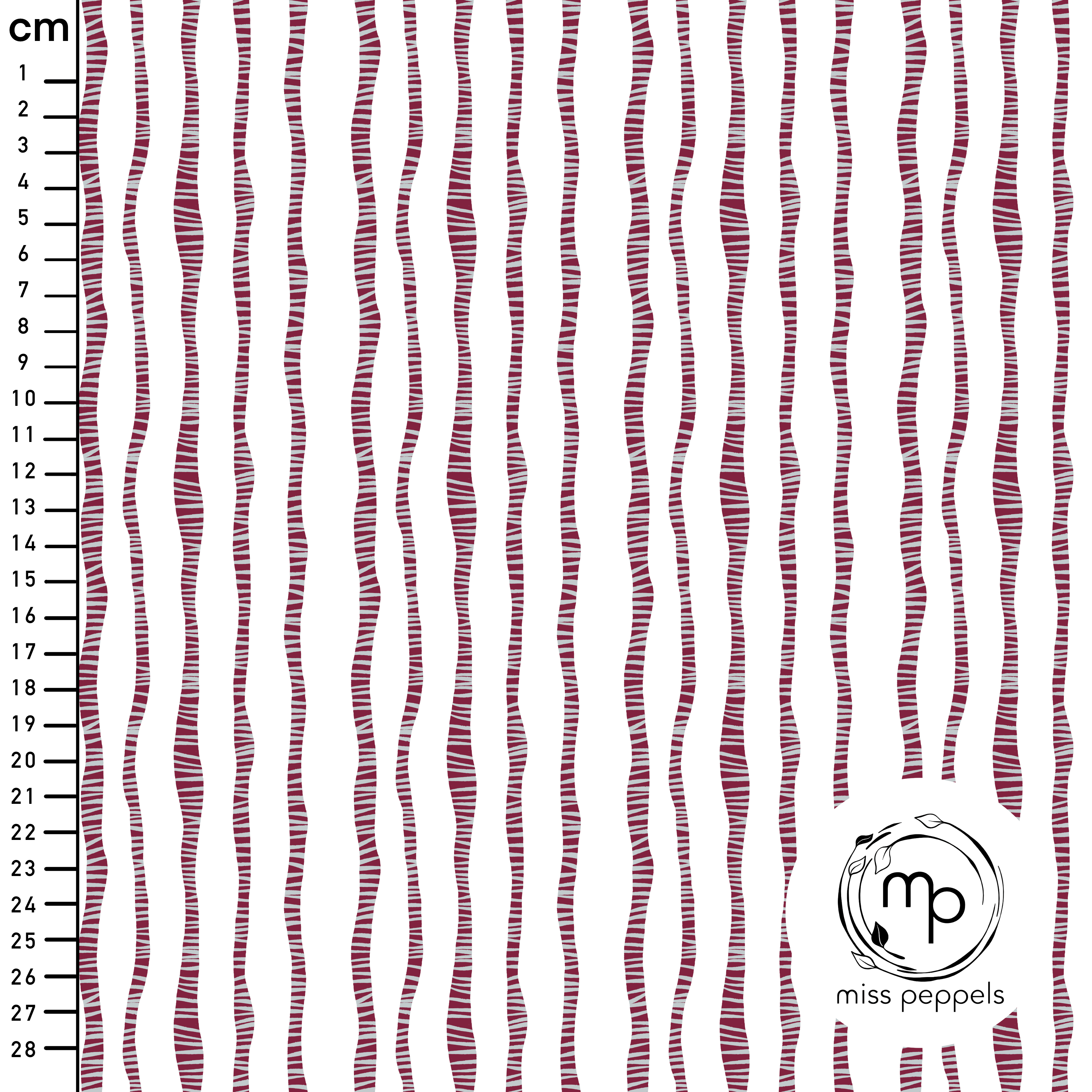 Organic Fabric - Cord Stripes dark red