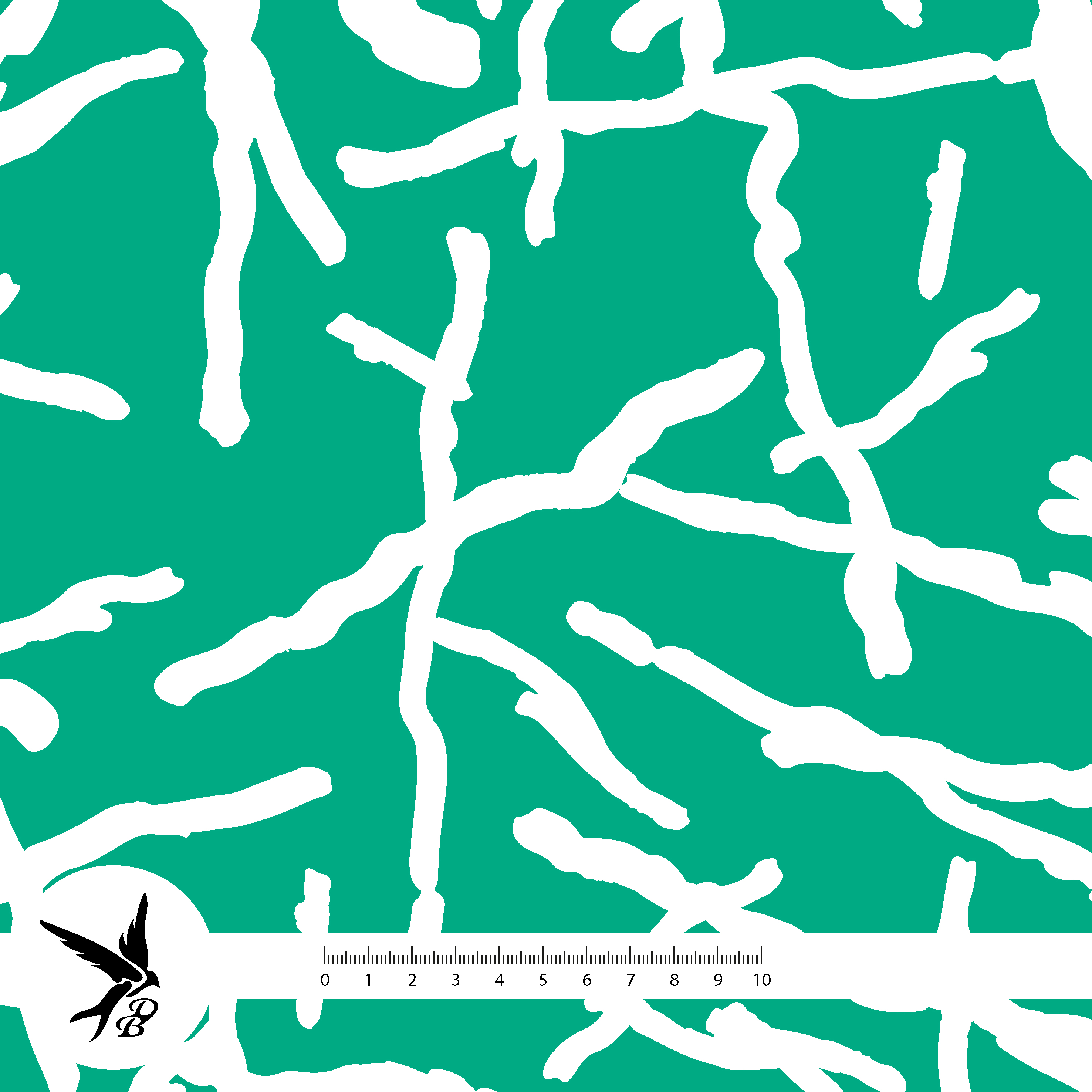 Bio Stoff  - Bloom and Shape Abstrakte Linien Grün - DanielaBonn, grün, Abstrakt, Streifen