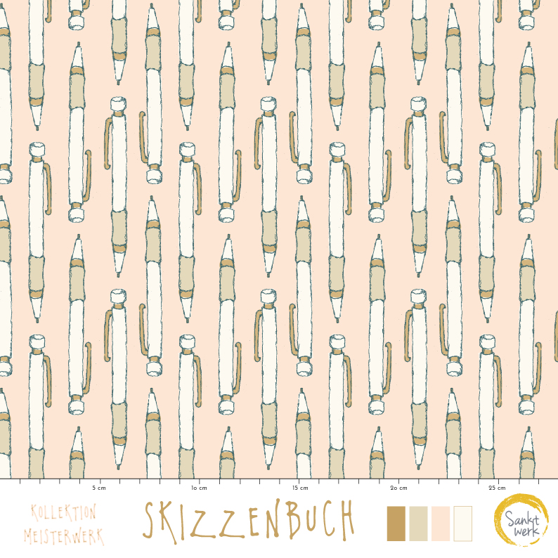 Bio Stoff - Skizzenbuch von Sanktwerk in rosa