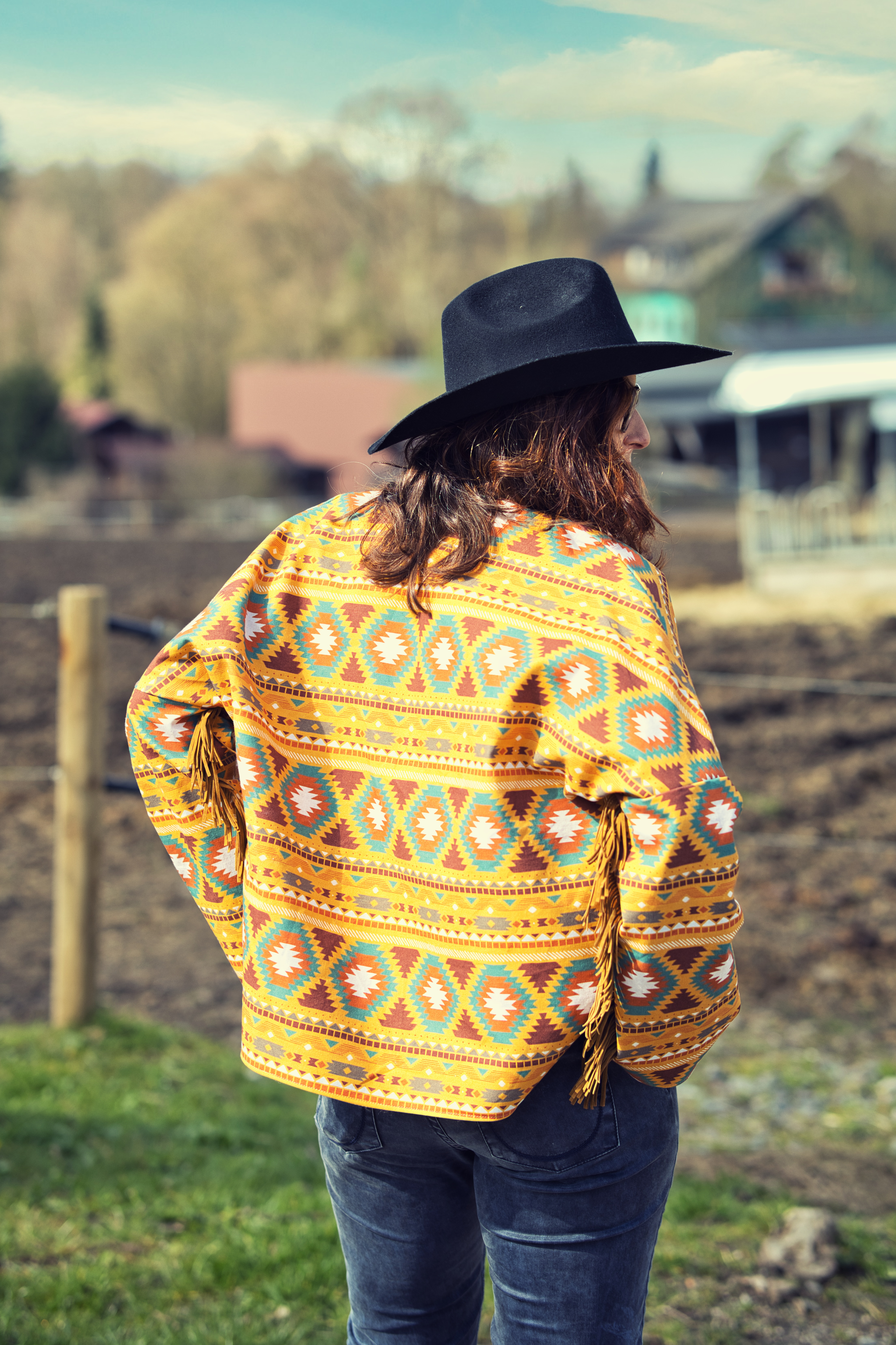 Bio Stoff - Wild West Weaves Stripes Orange von Sanne Paul in orange