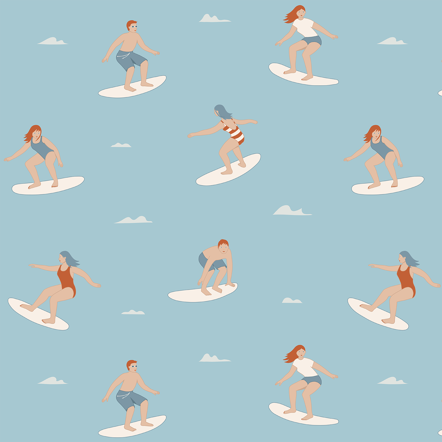 Bio Stoff  - Surfer hellblau